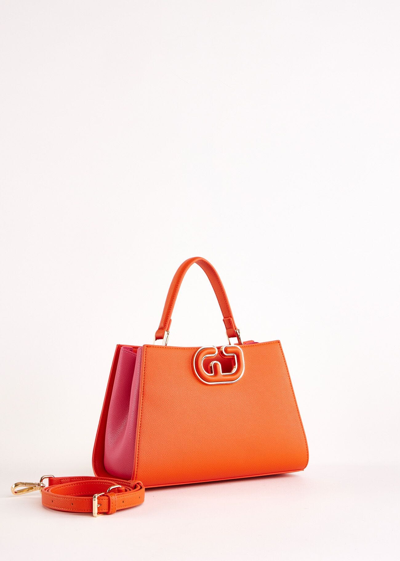 Orange top handle bag