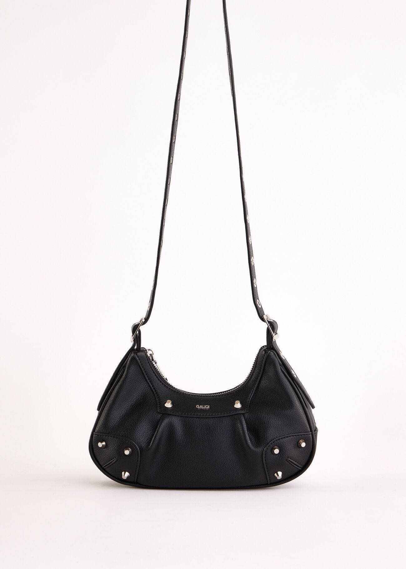 Sac à bandoulière noir avec clous