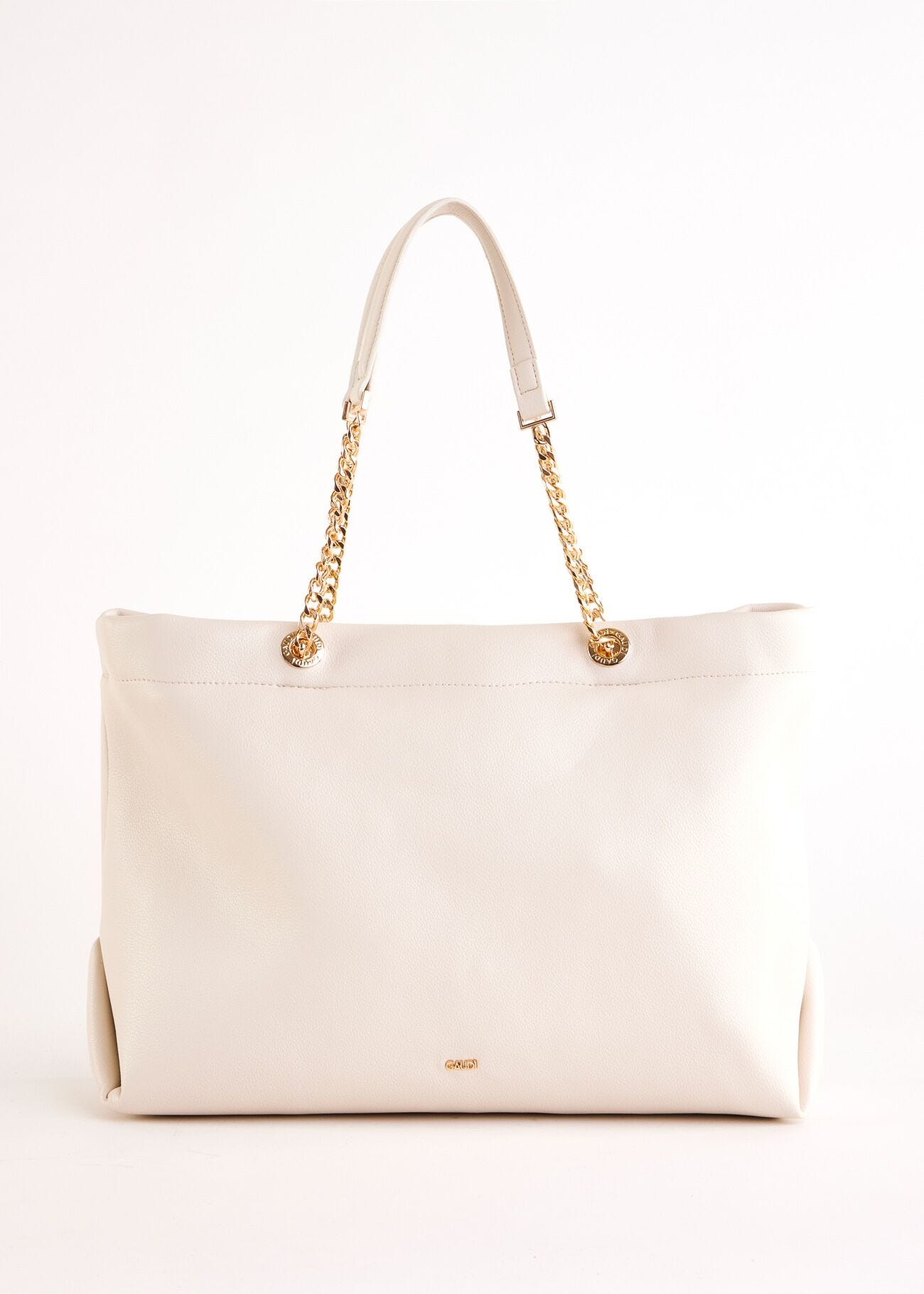 Shopping bag bianca con tracolla