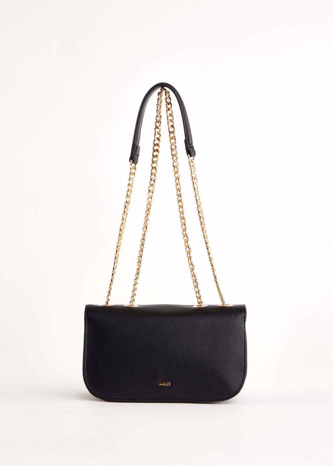 Sac à bandoulière noir en matière synthétique