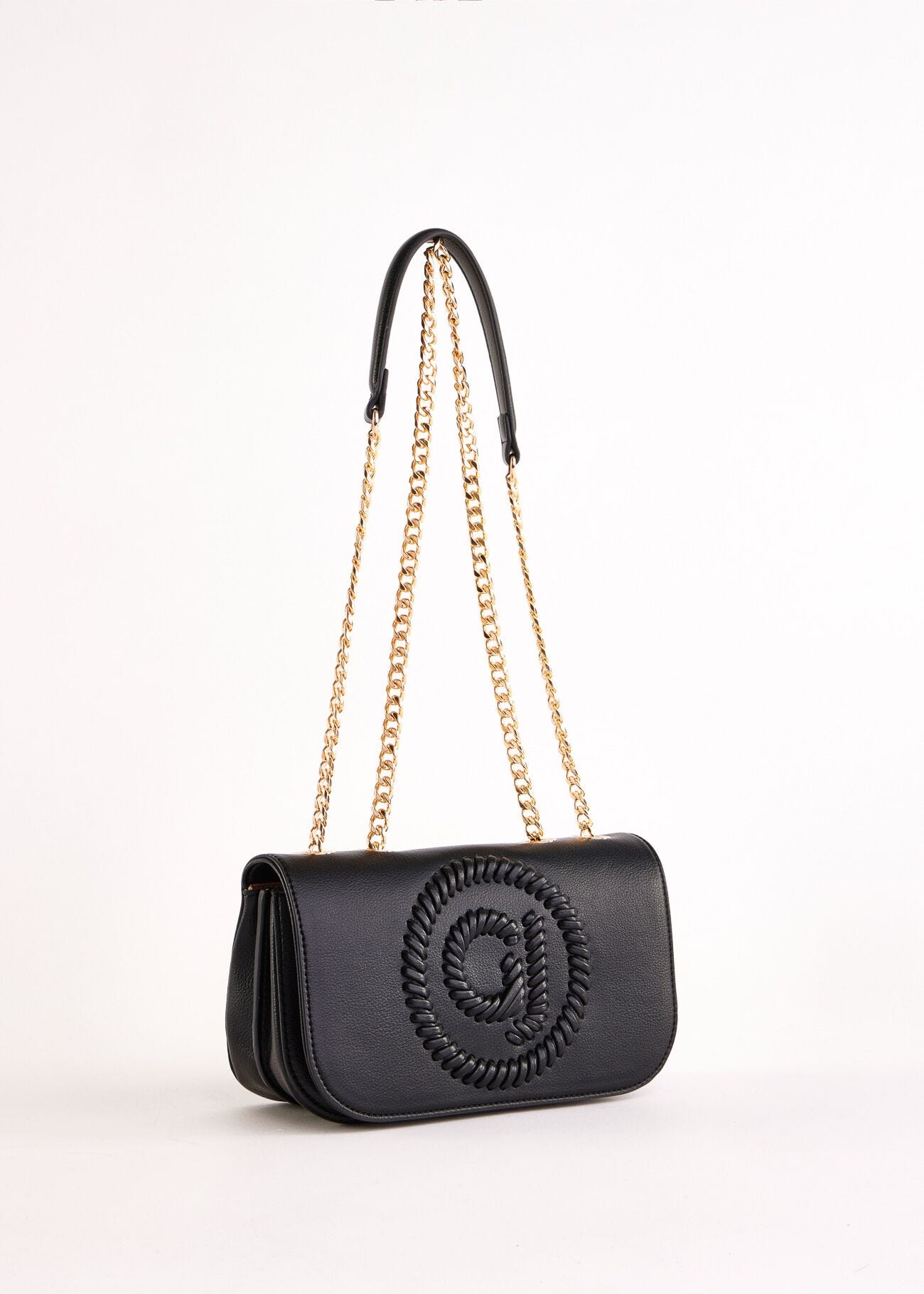 Sac à bandoulière noir en matière synthétique