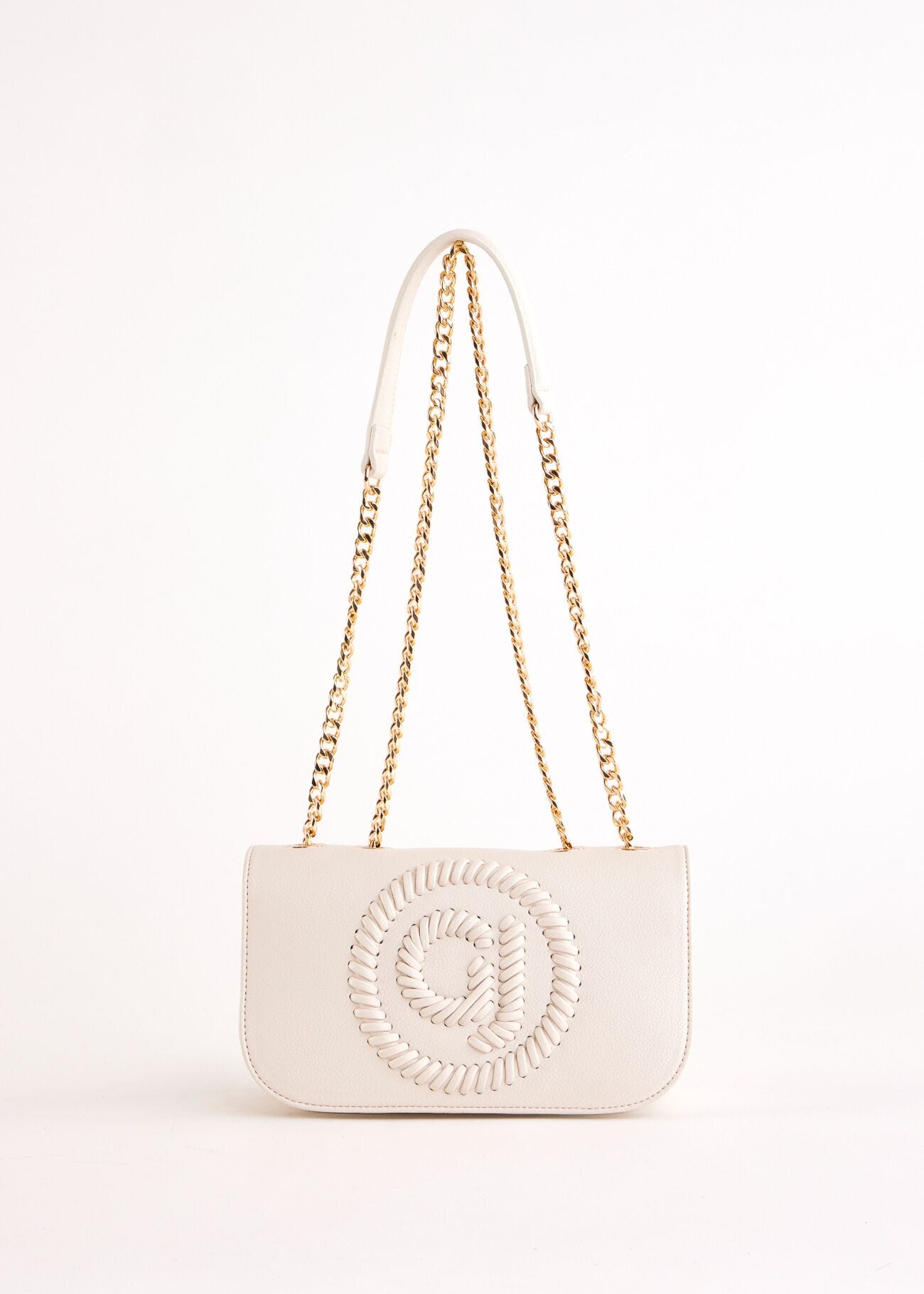 Borsa crossbody bianca in similpelle