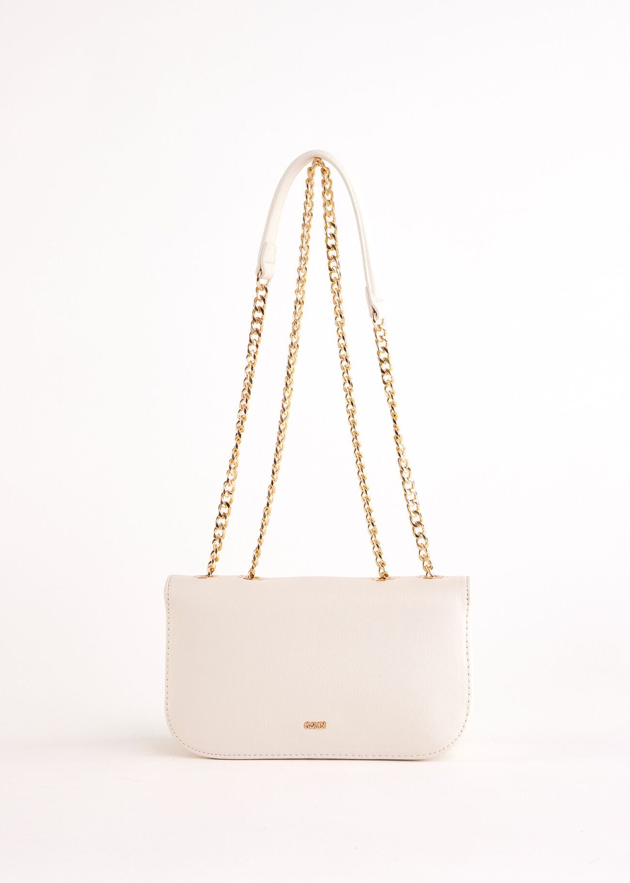 Borsa crossbody bianca in similpelle
