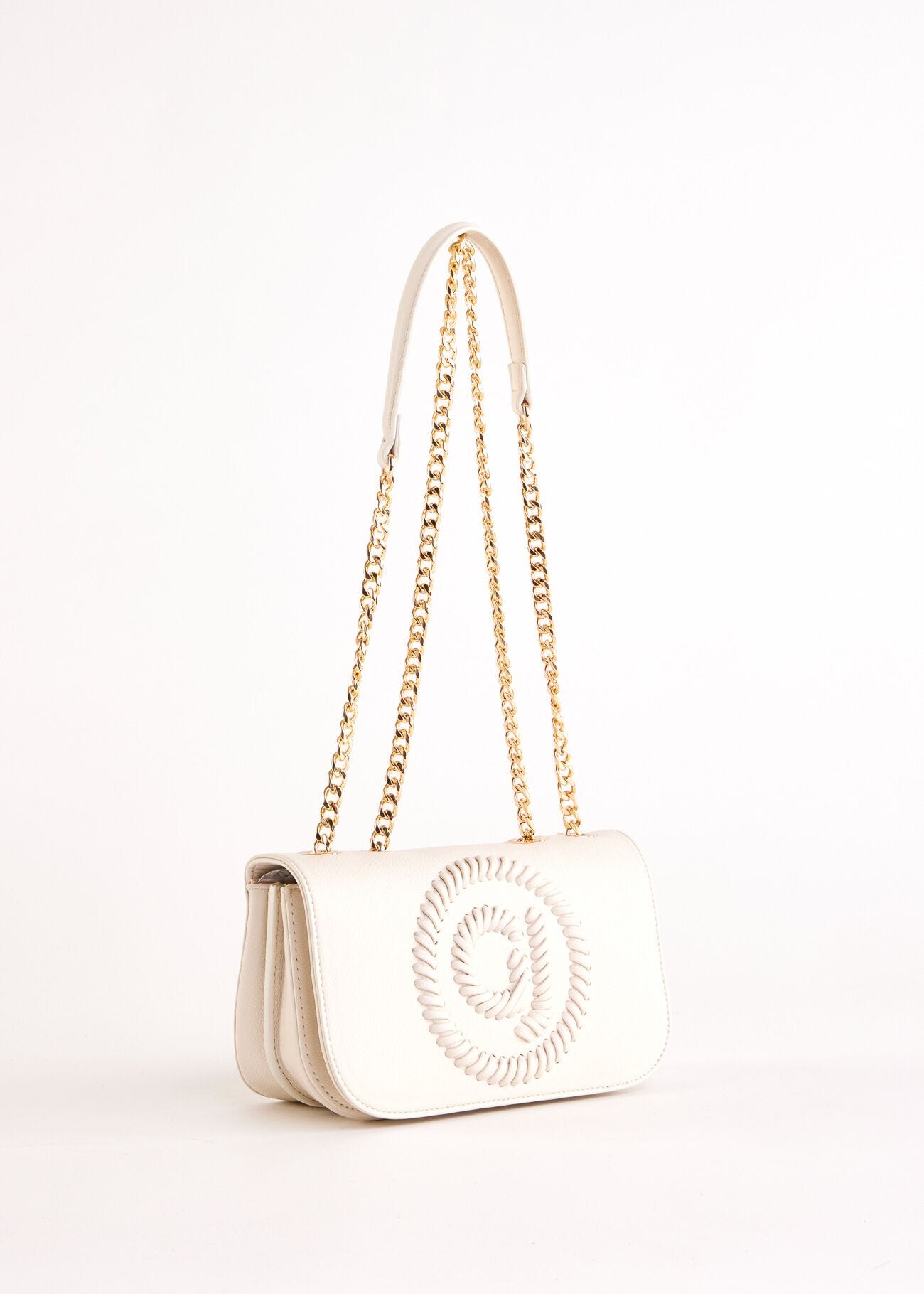 Borsa crossbody bianca in similpelle