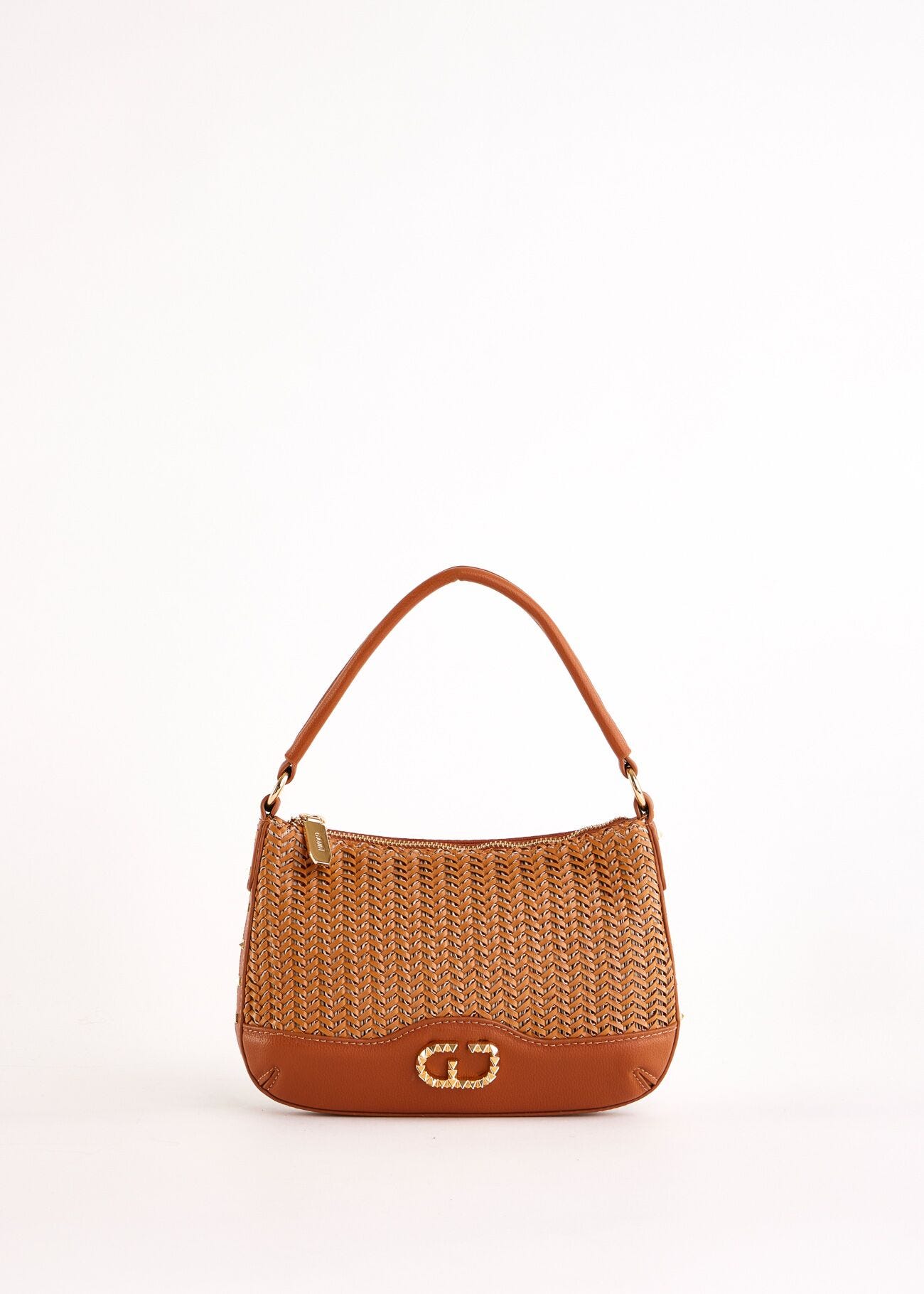 Borsa a spalla marrone con tracolla