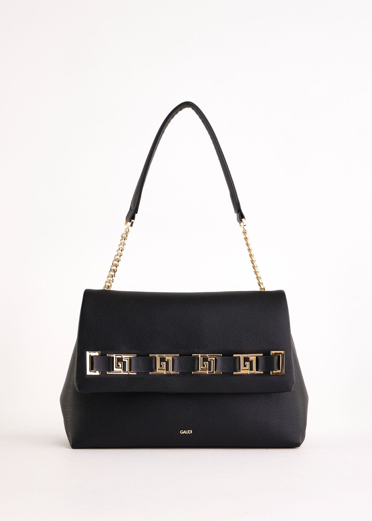 Sac porté épaule noir en matière synthétique