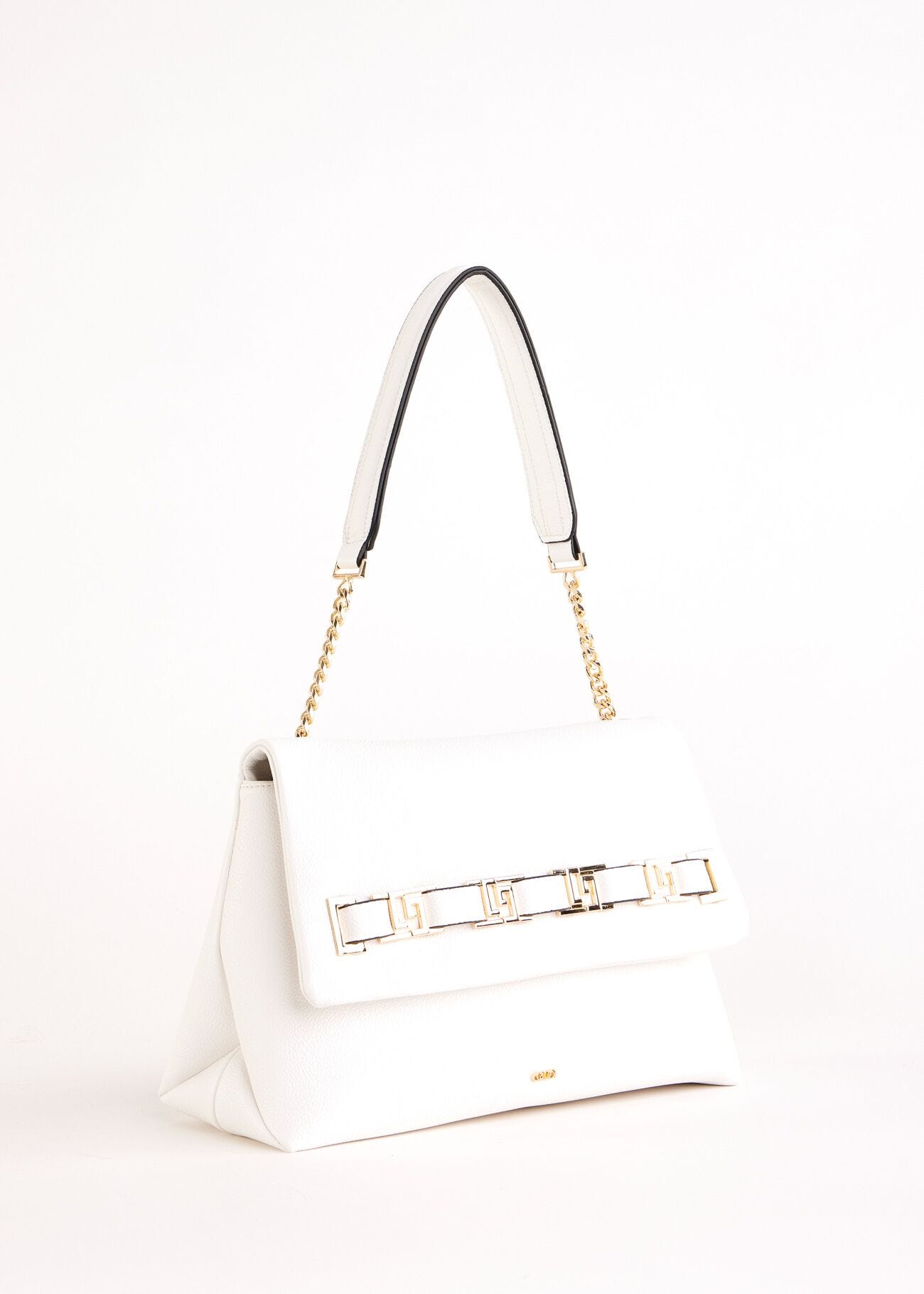 Sac porté épaule blanc en matière synthétique