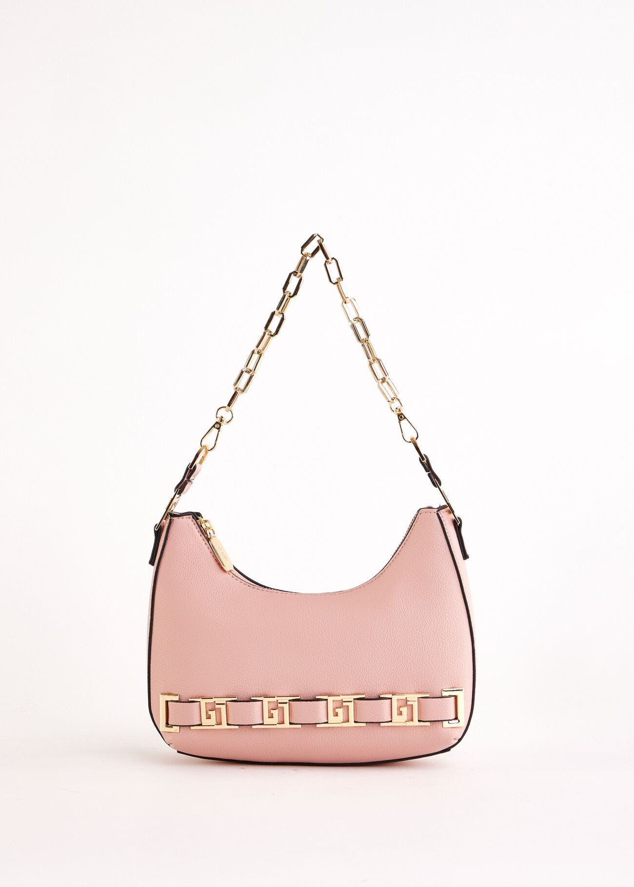 Borsa a spalla rosa con tracolla