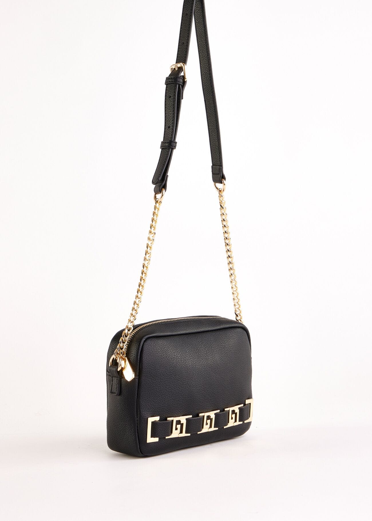 Sac à bandoulière noir en matière synthétique