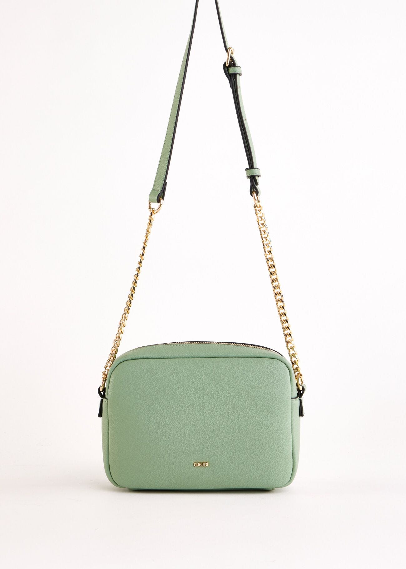 Borsa crossbody verde in similpelle