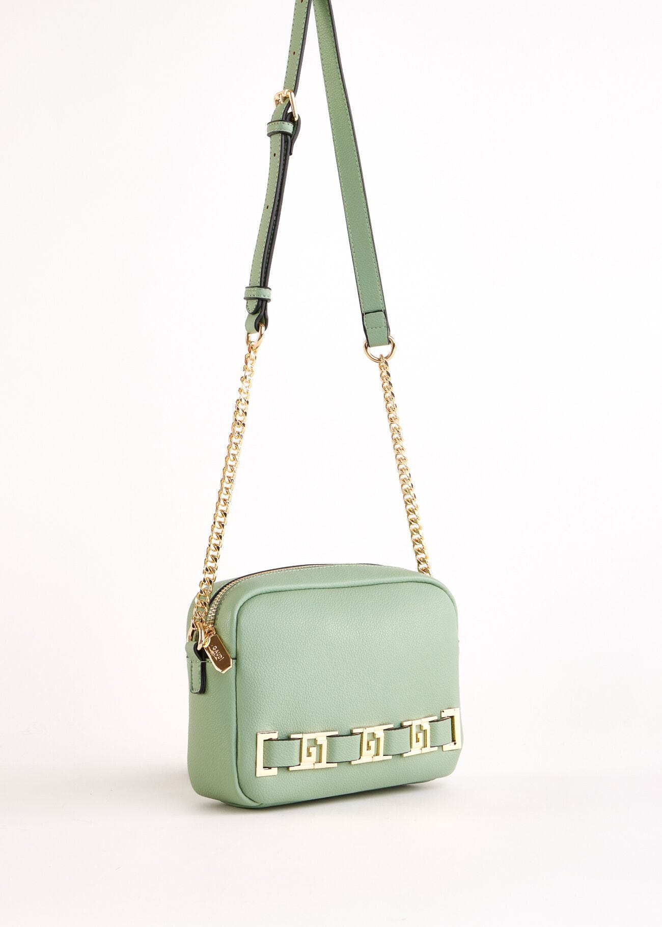 Borsa crossbody verde in similpelle