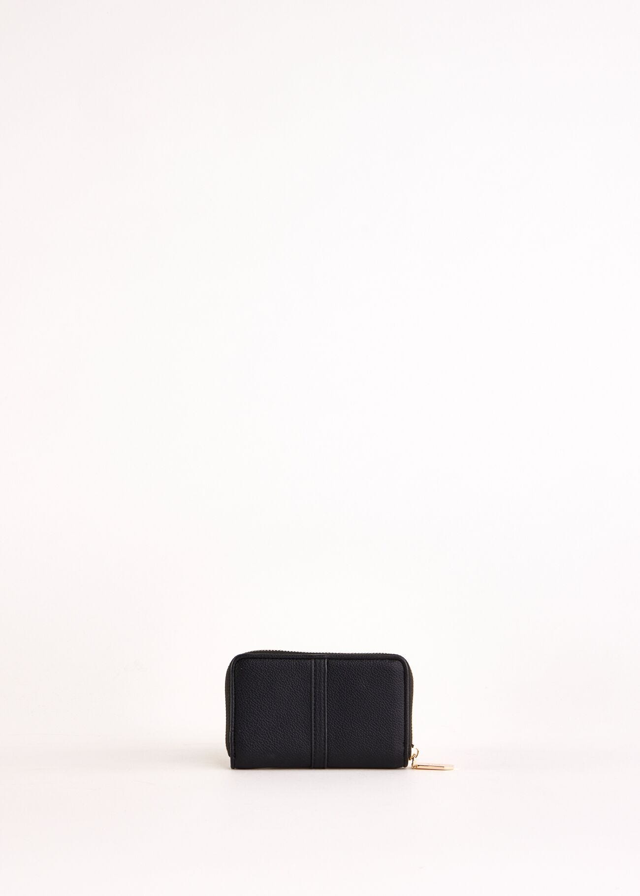White zip-around wallet