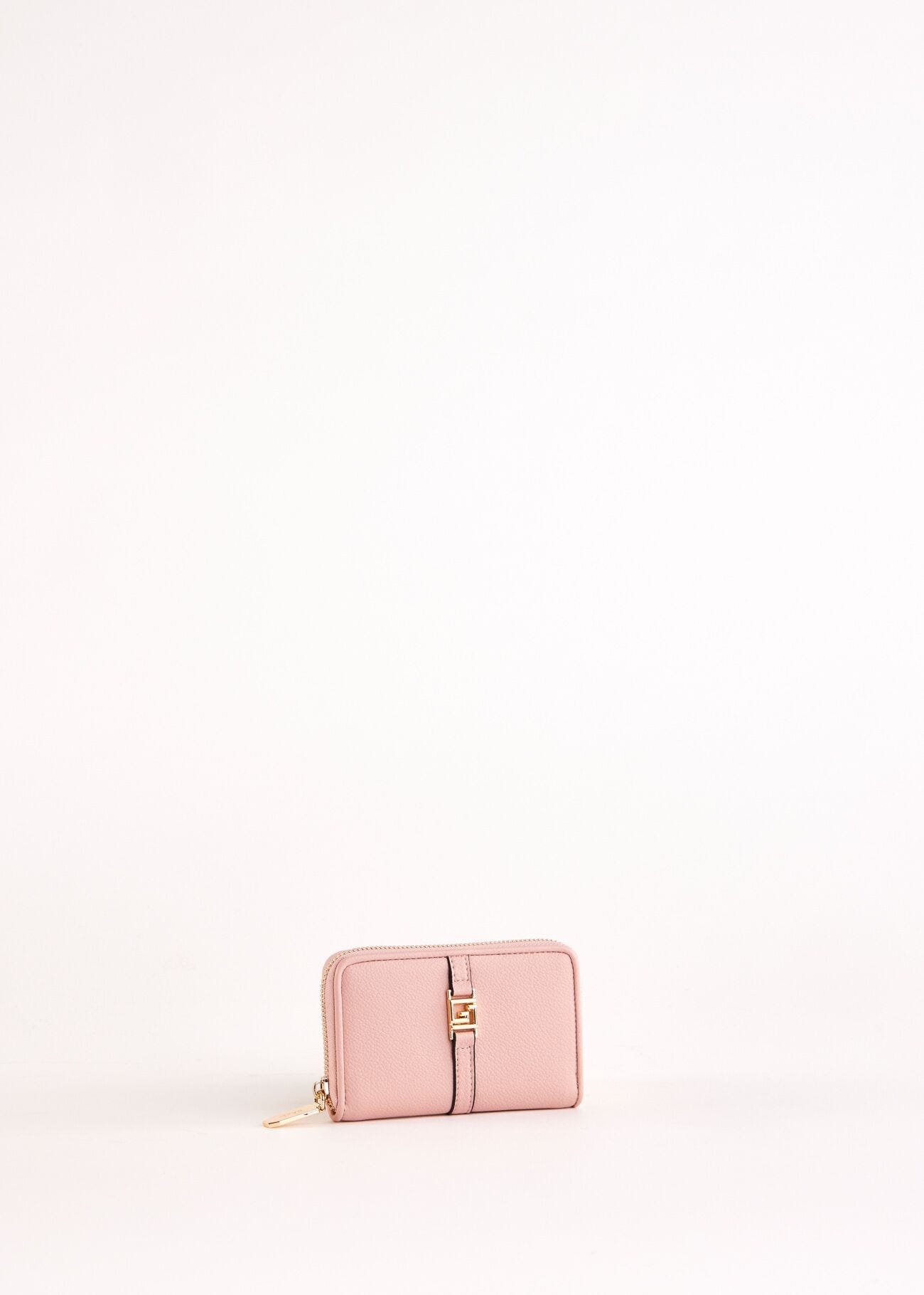 Pink zip-around wallet