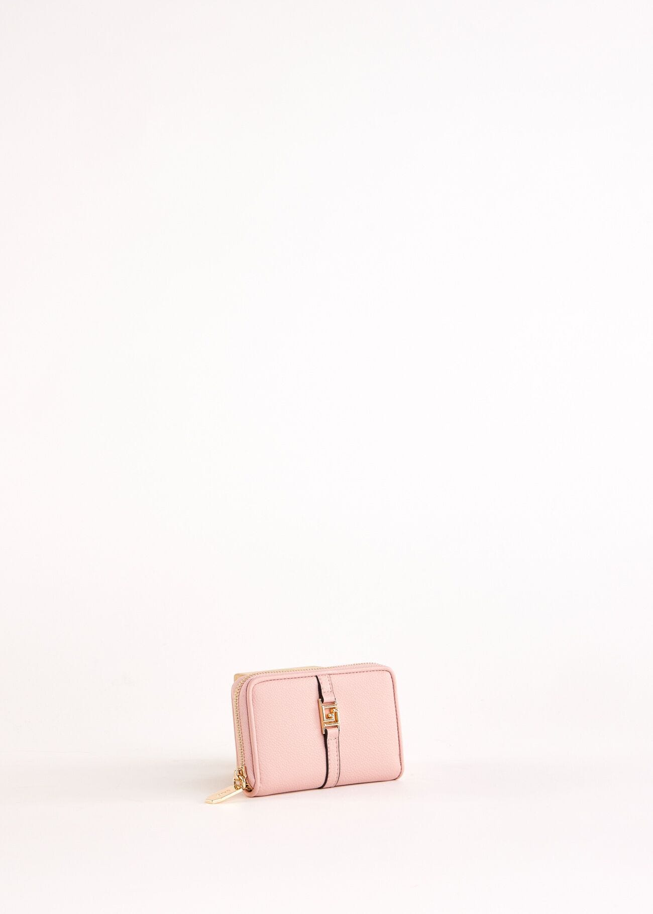 Pink zip-around wallet