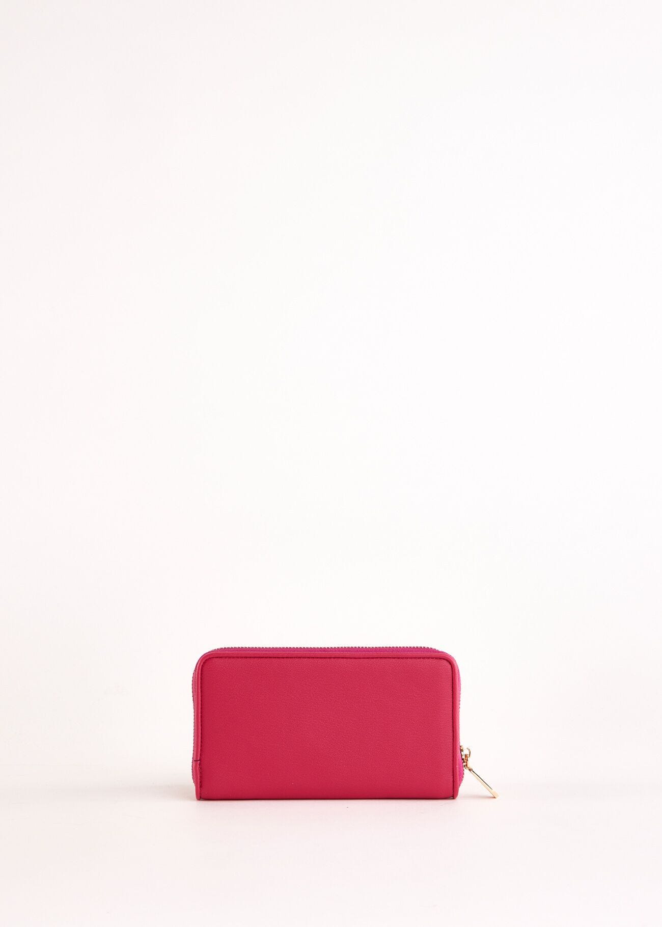 Fuchsia zip-around wallet