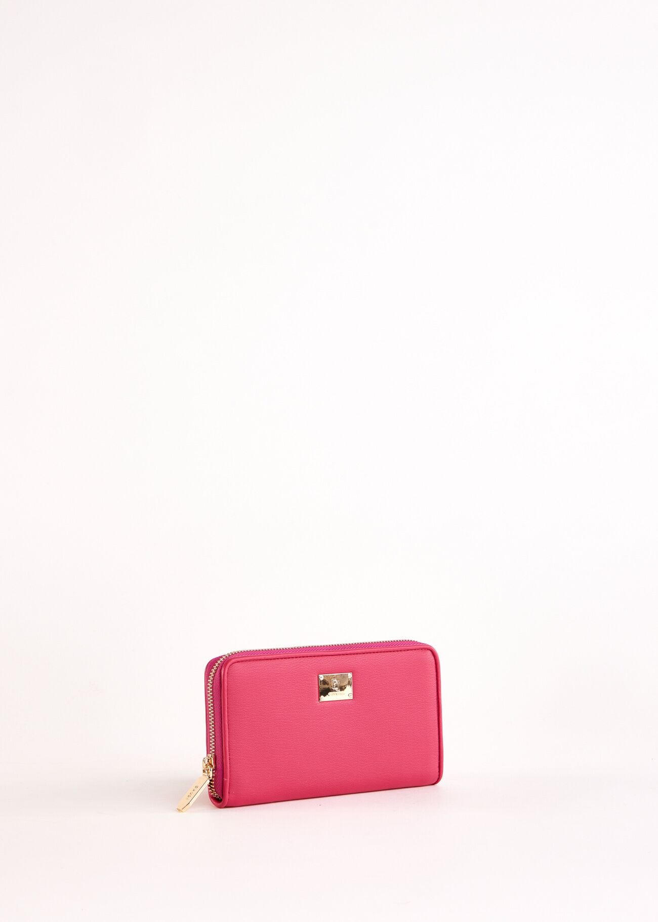 Fuchsia zip-around wallet