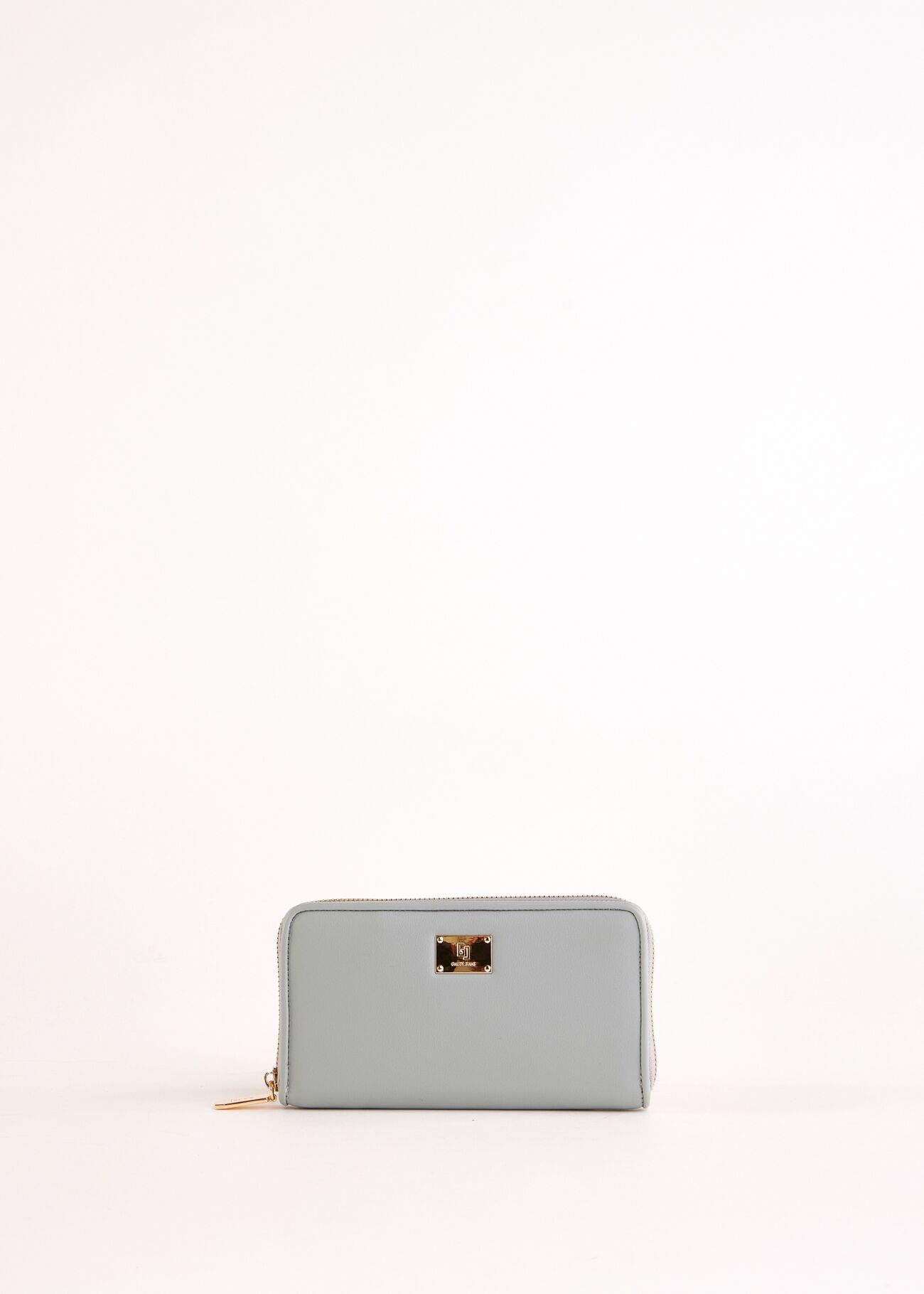 Light blue zip-around wallet