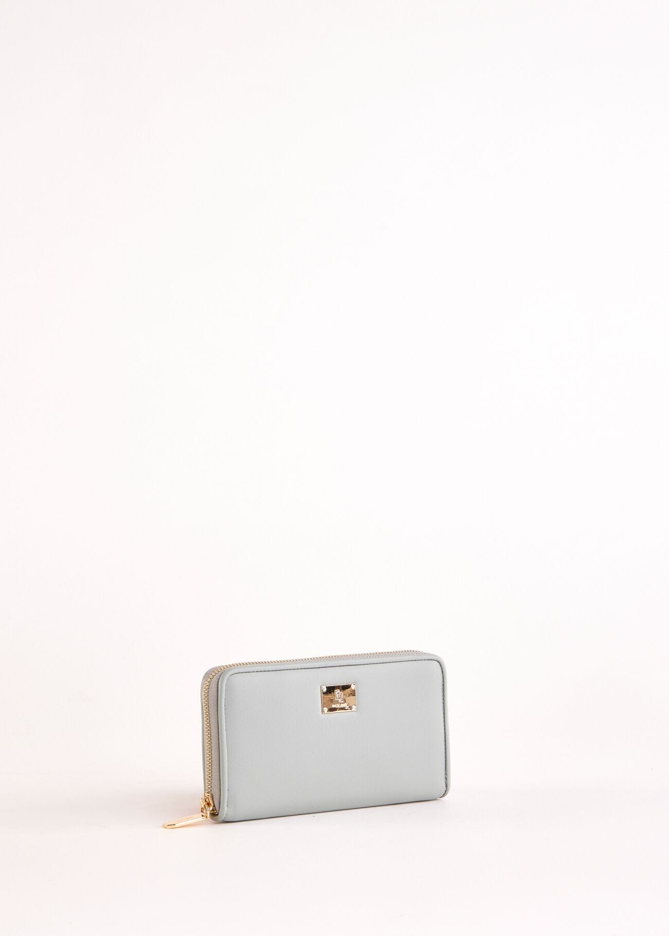 Light blue zip-around wallet
