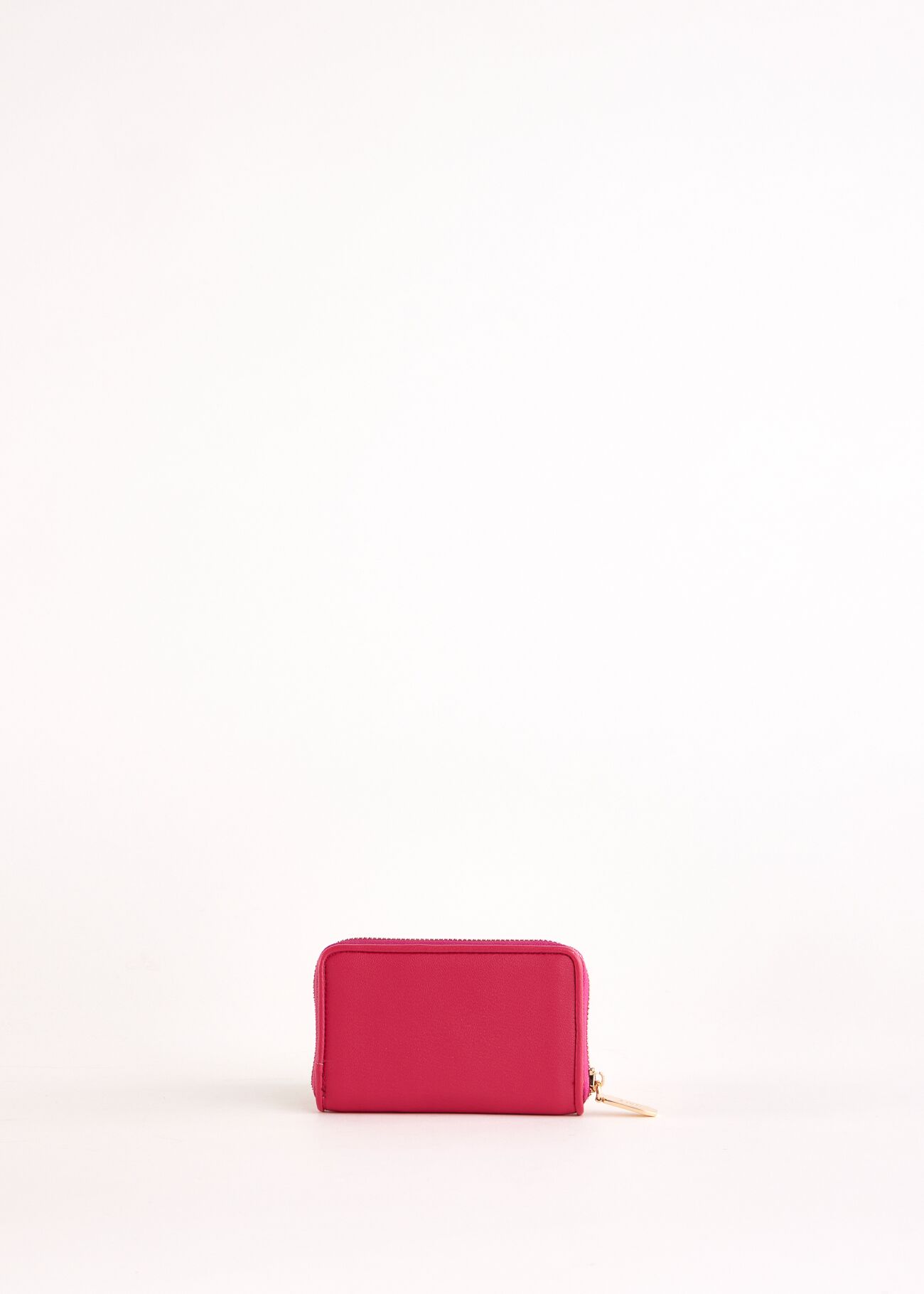 Fuchsia mini zip-around wallet