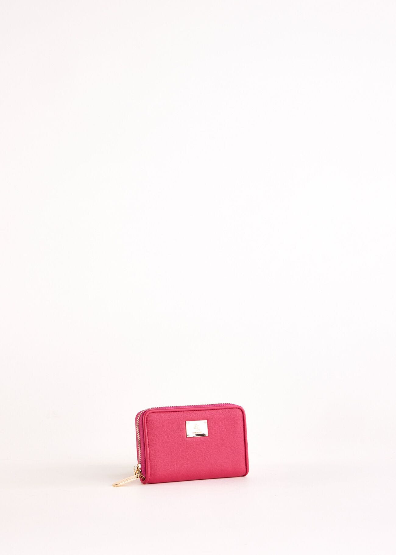 Fuchsia mini zip-around wallet