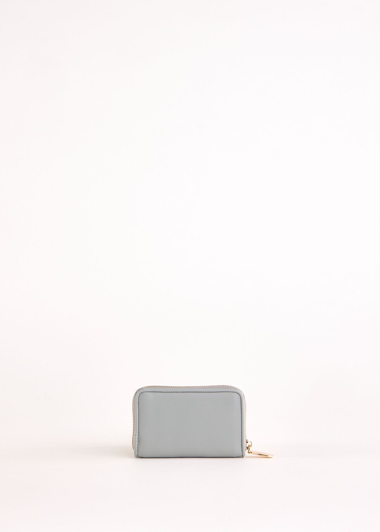 Light blue mini zip-around wallet