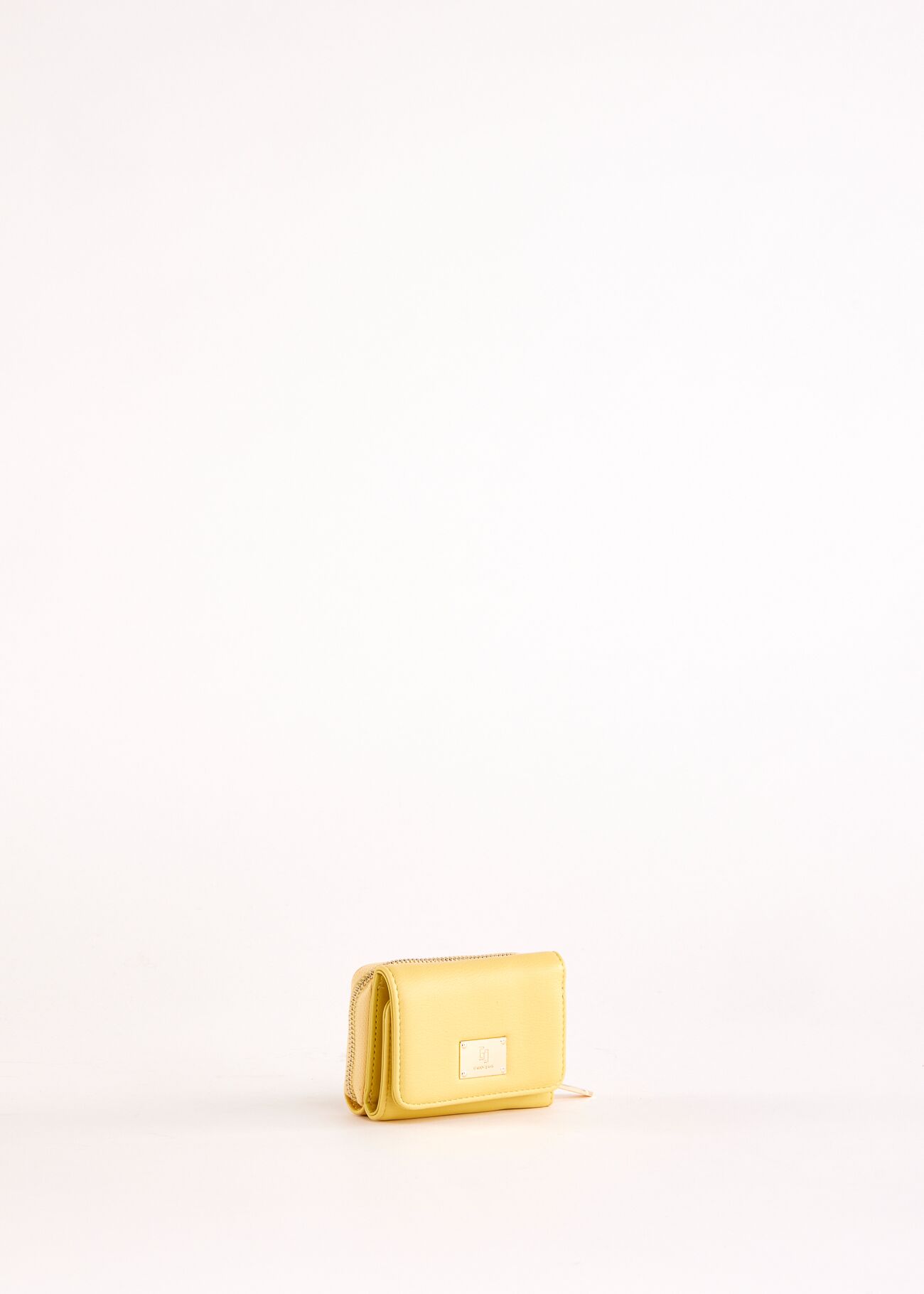 Yellow mini zip-around wallet