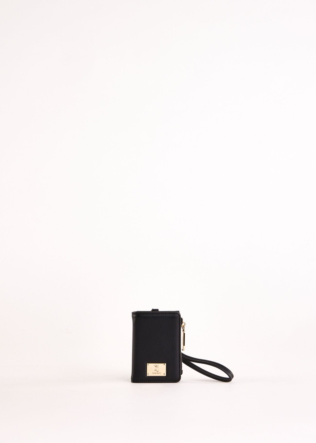 Porte-cartes noir en matière synthétique
