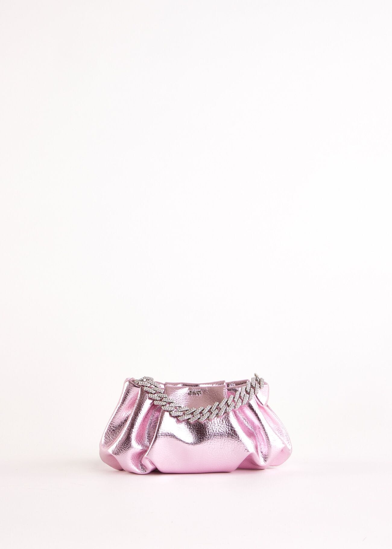 Pink laminated clutch