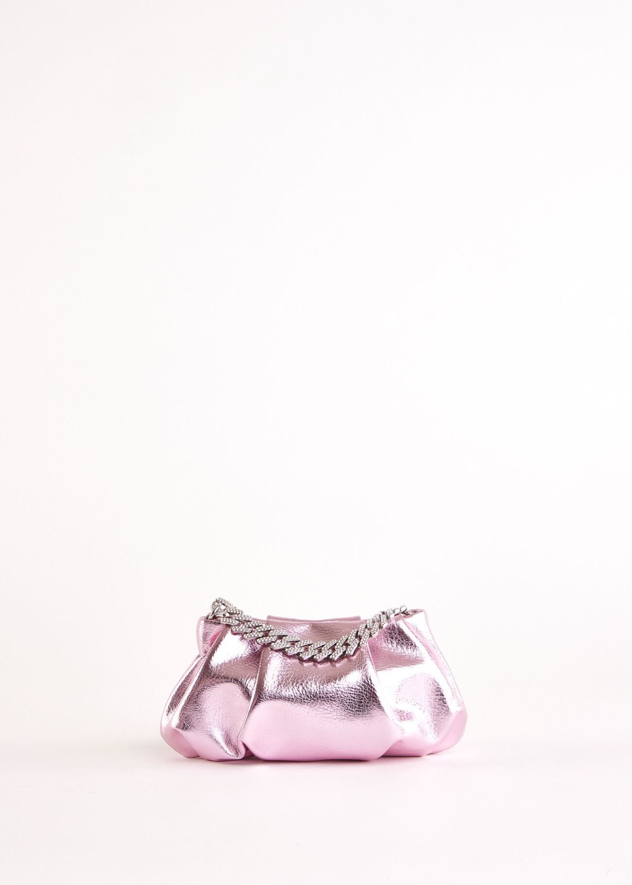 Pink laminated clutch