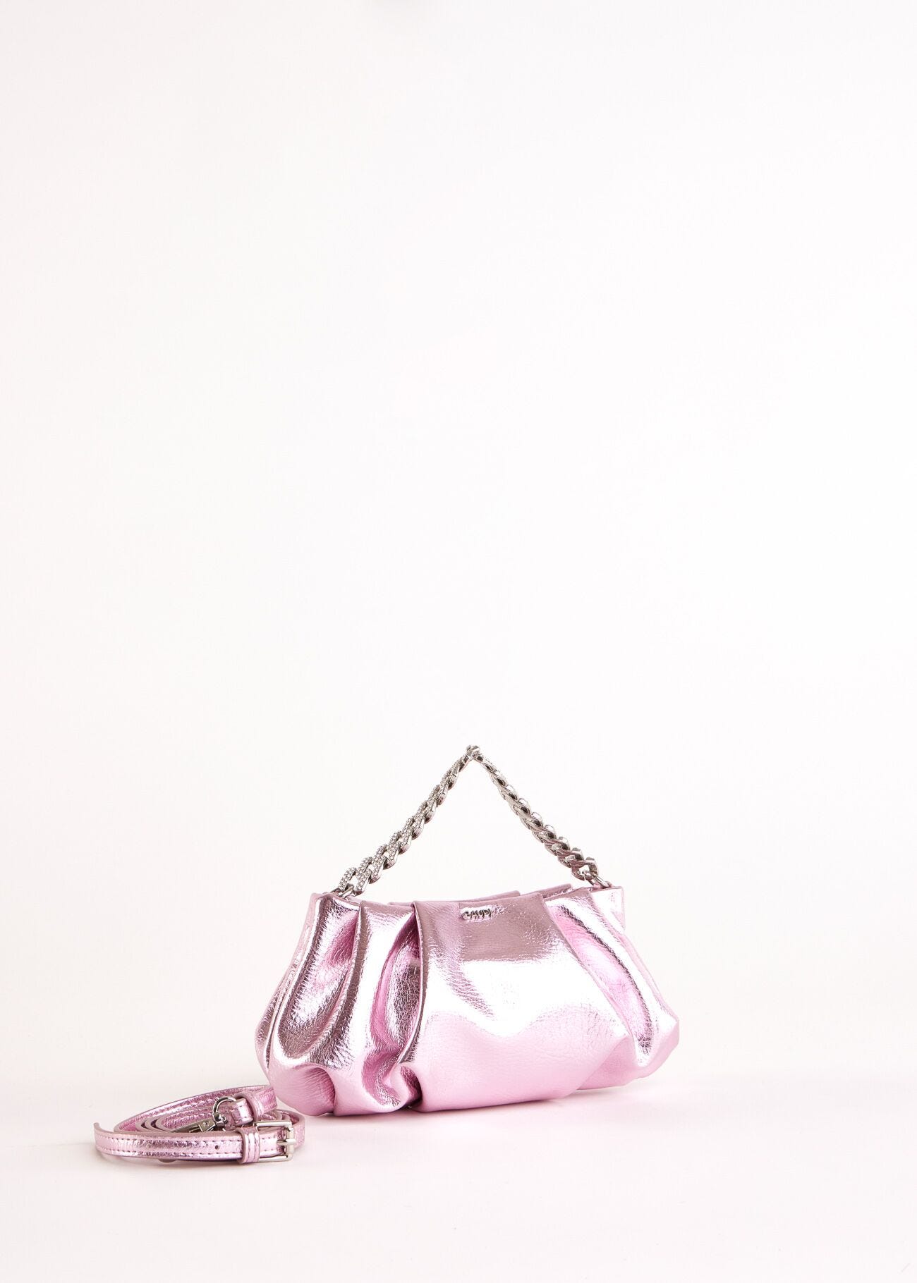 Pink laminated clutch