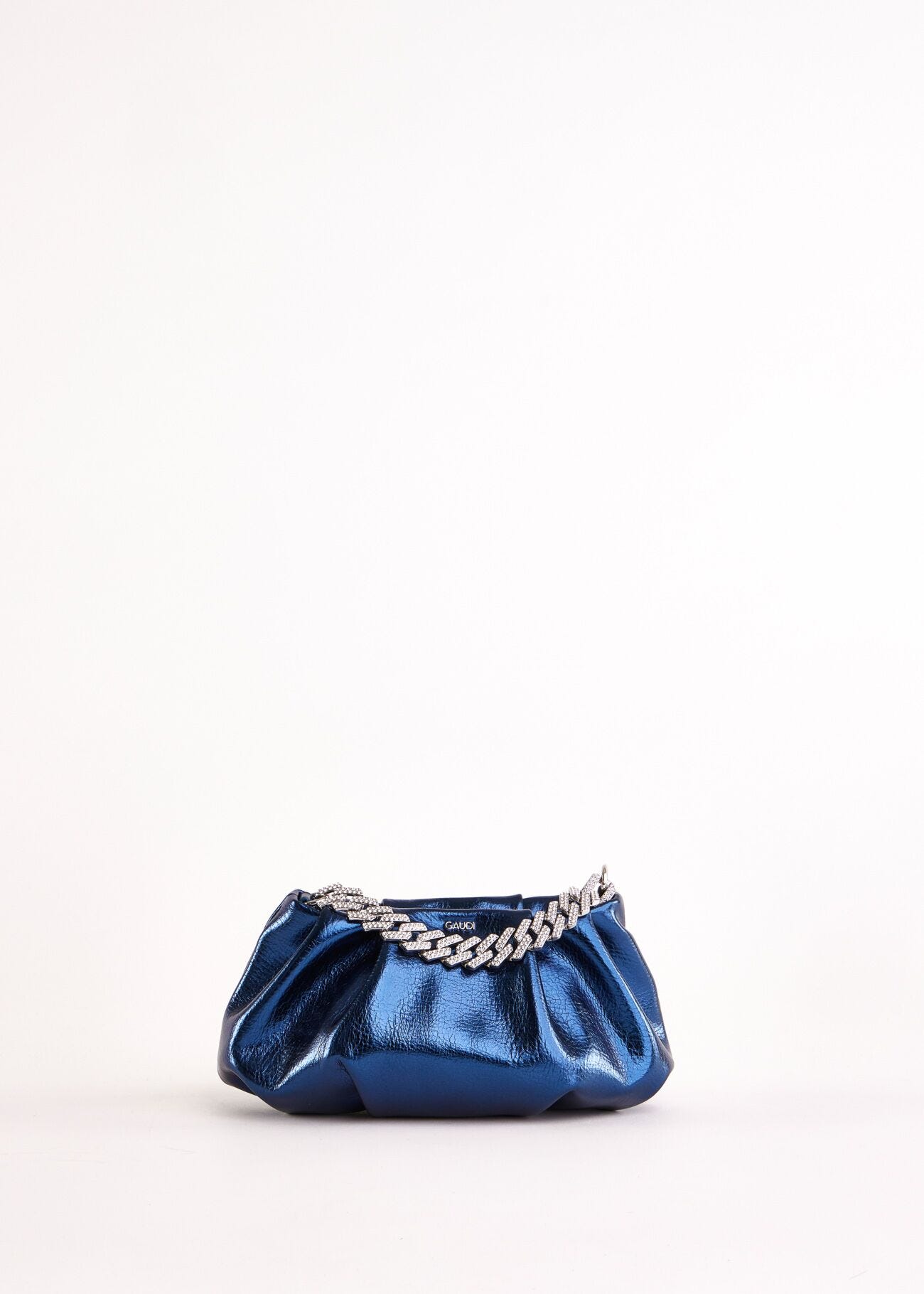 Blue laminated clutch