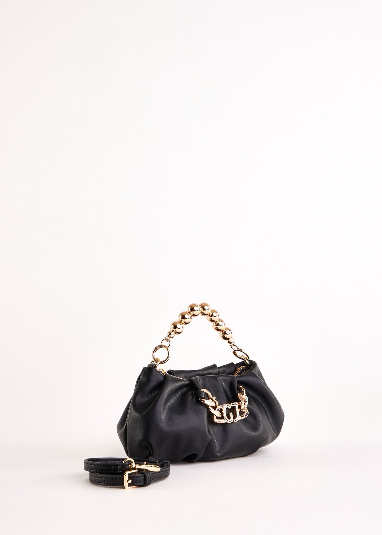Pochette nera in similpelle