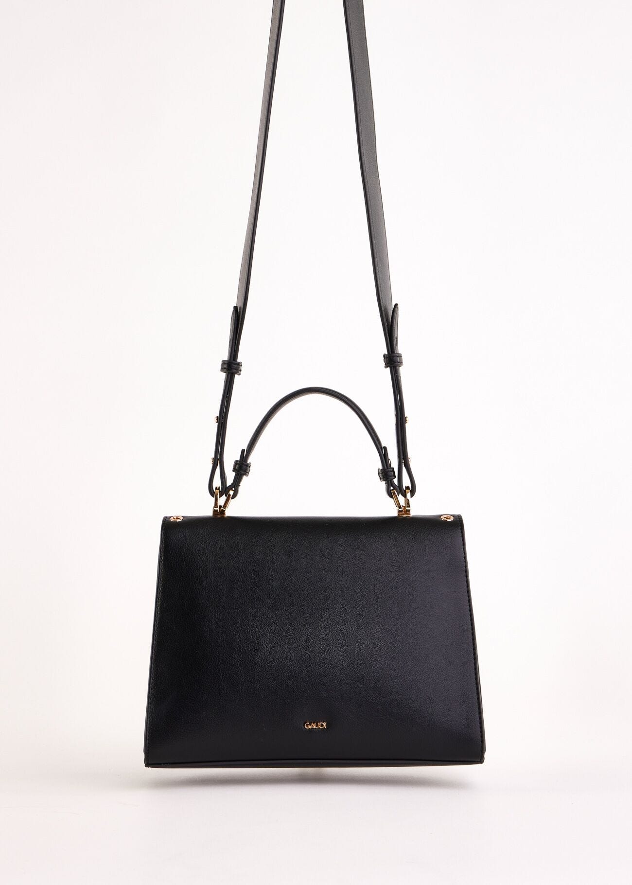 Borsa crossbody nera in similpelle