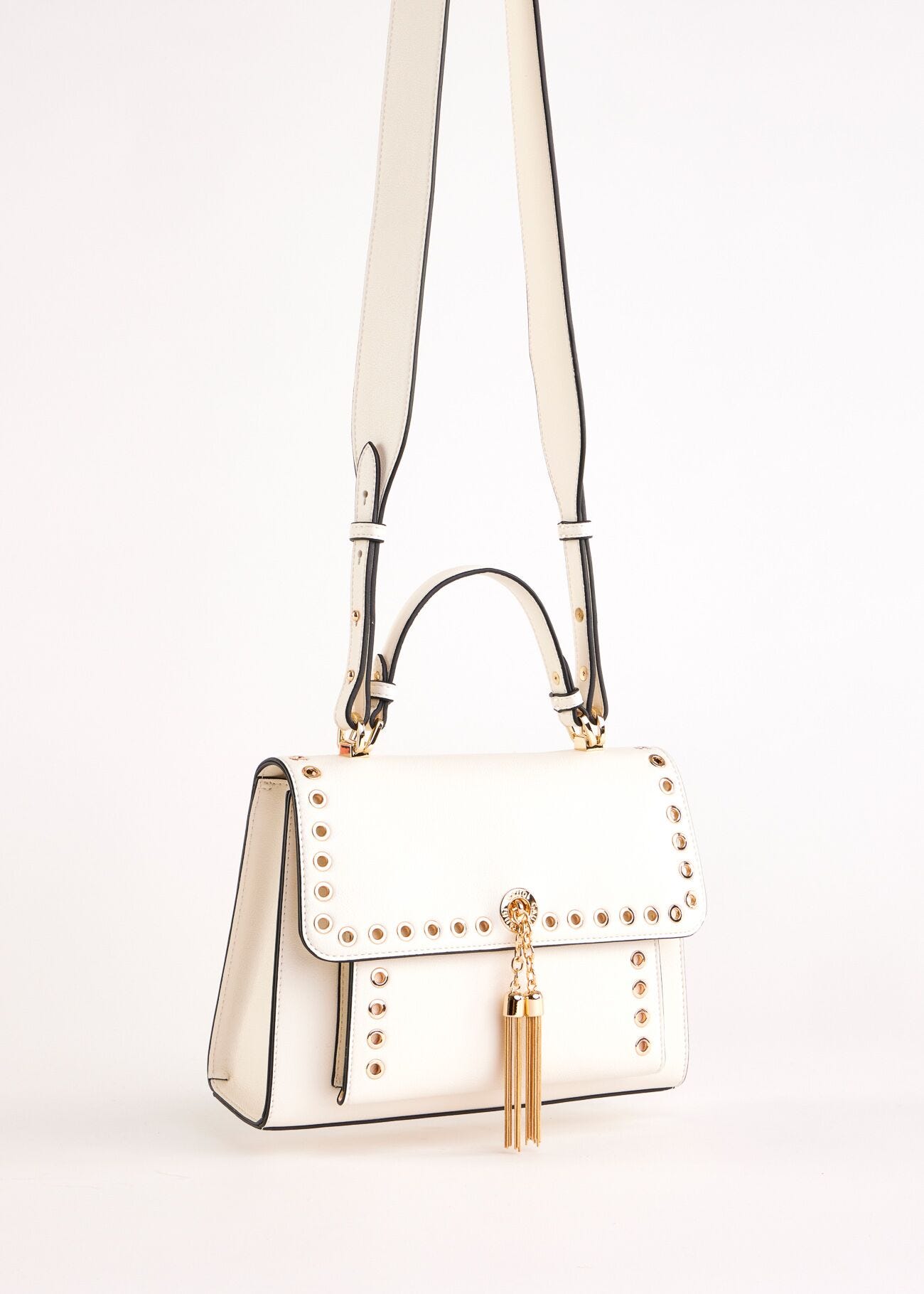 Sac à bandoulière blanc en matière synthétique