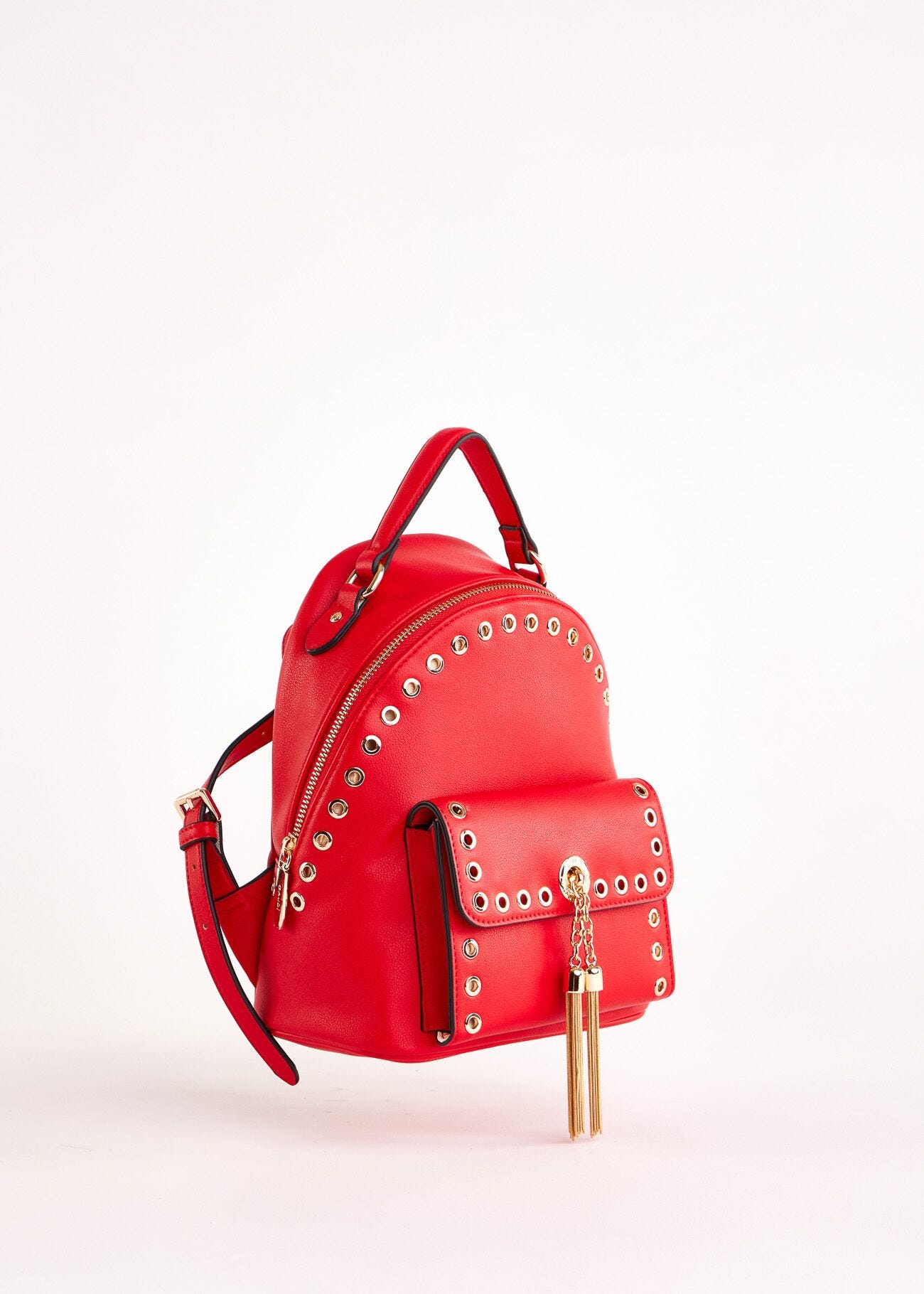 Sac à dos rouge en matière synthétique