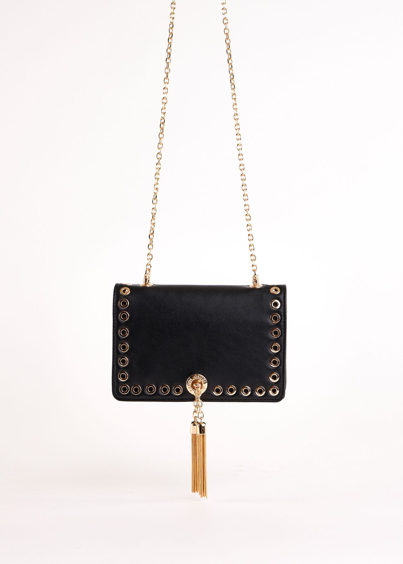 Sac à bandoulière noir en matière synthétique