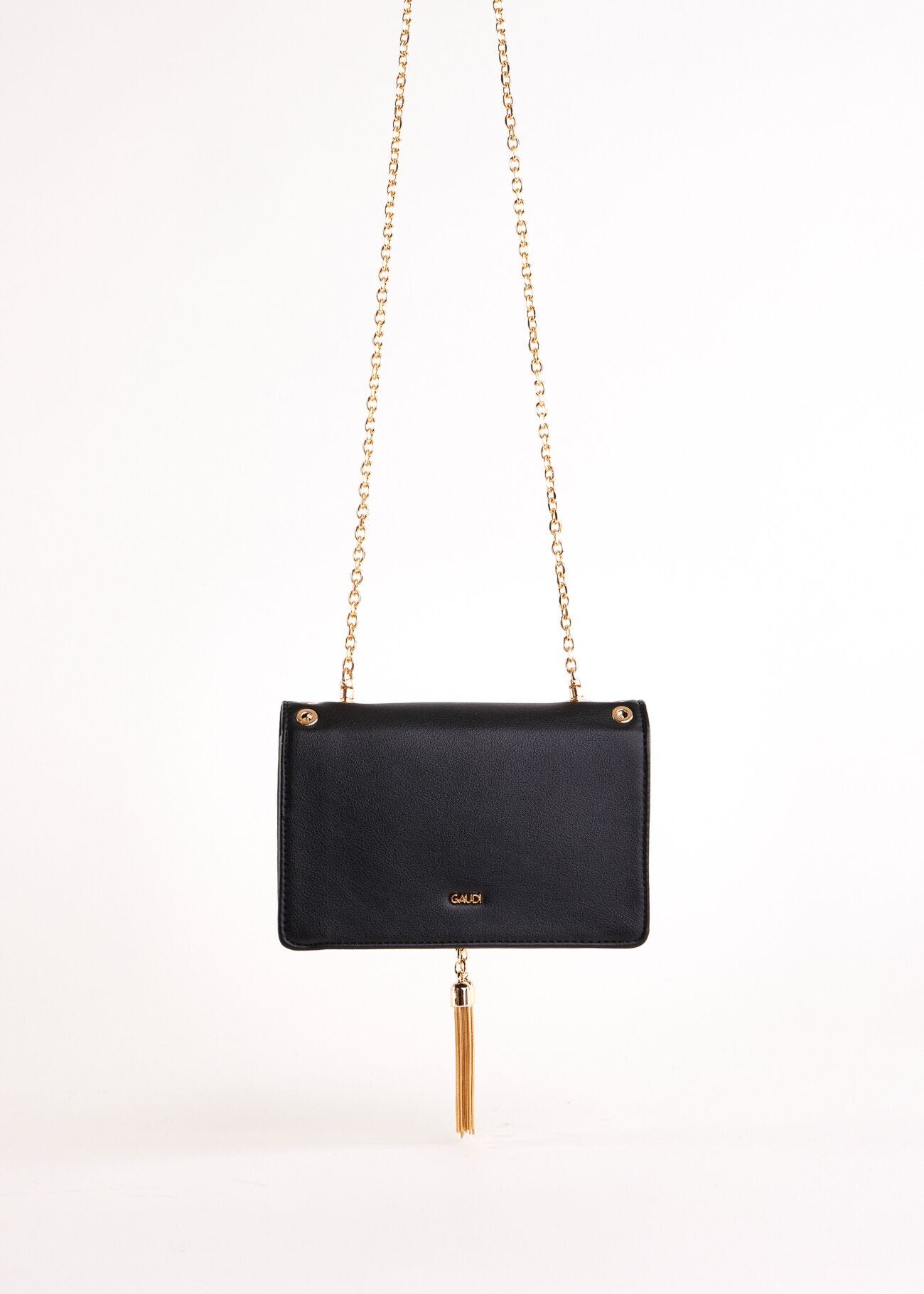 Sac à bandoulière noir en matière synthétique