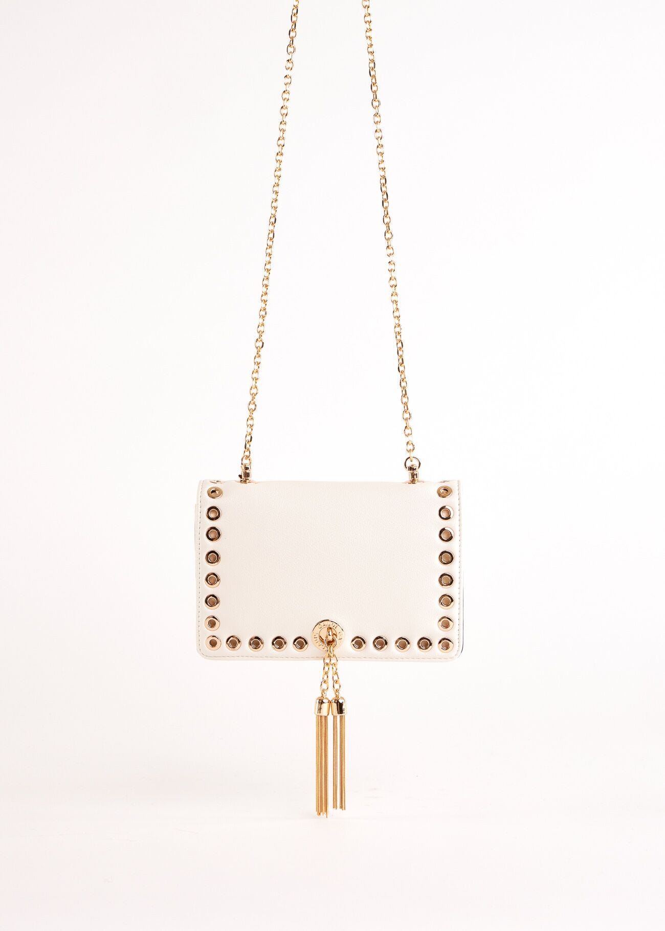 Sac à bandoulière blanc en matière synthétique