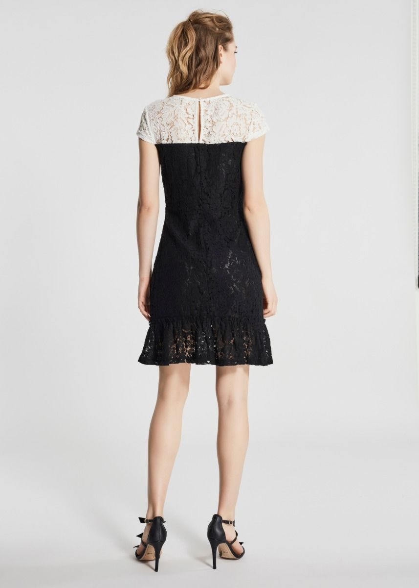 Two-tone lace dress 