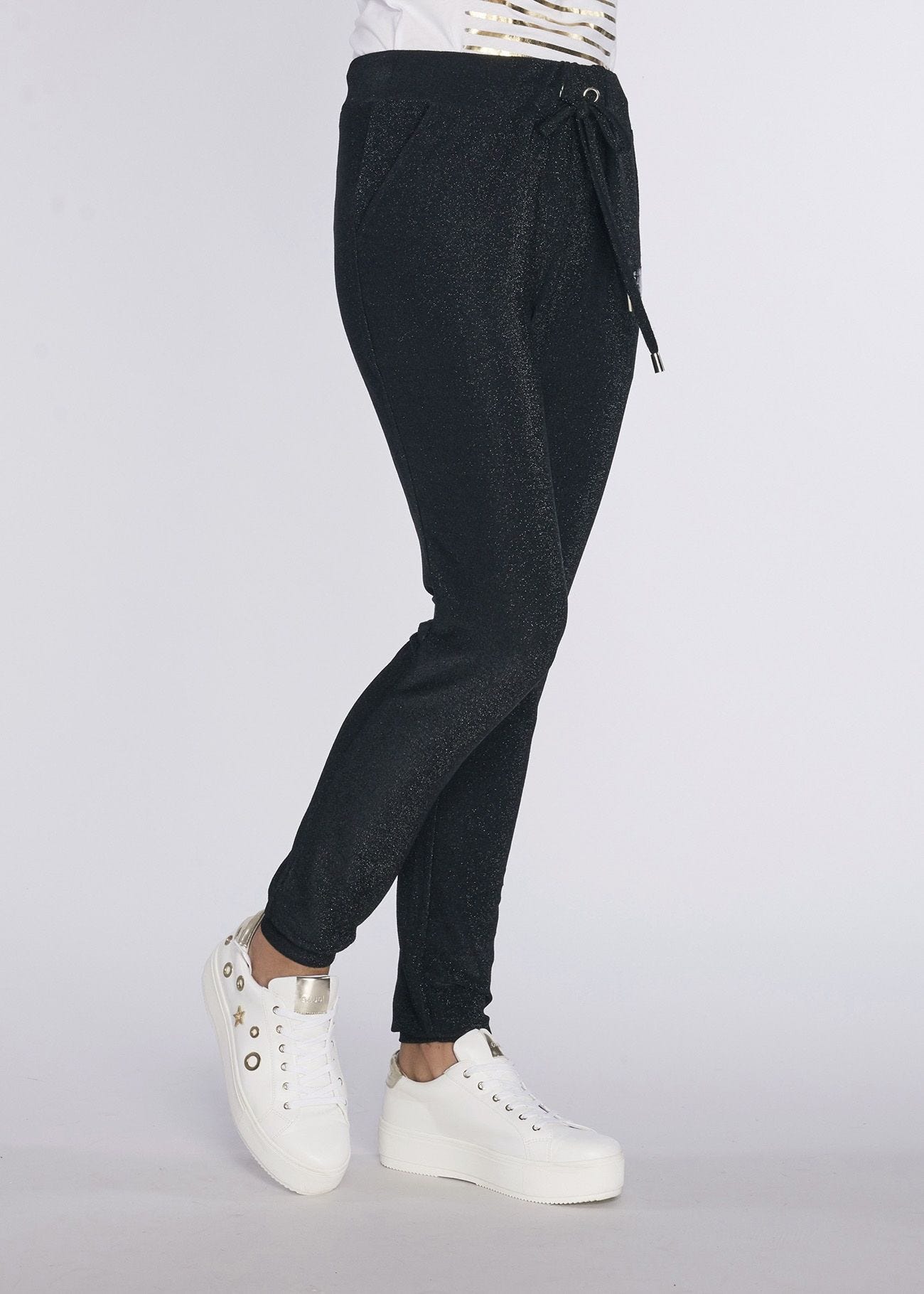 Jersey and lurex jogging bottoms  