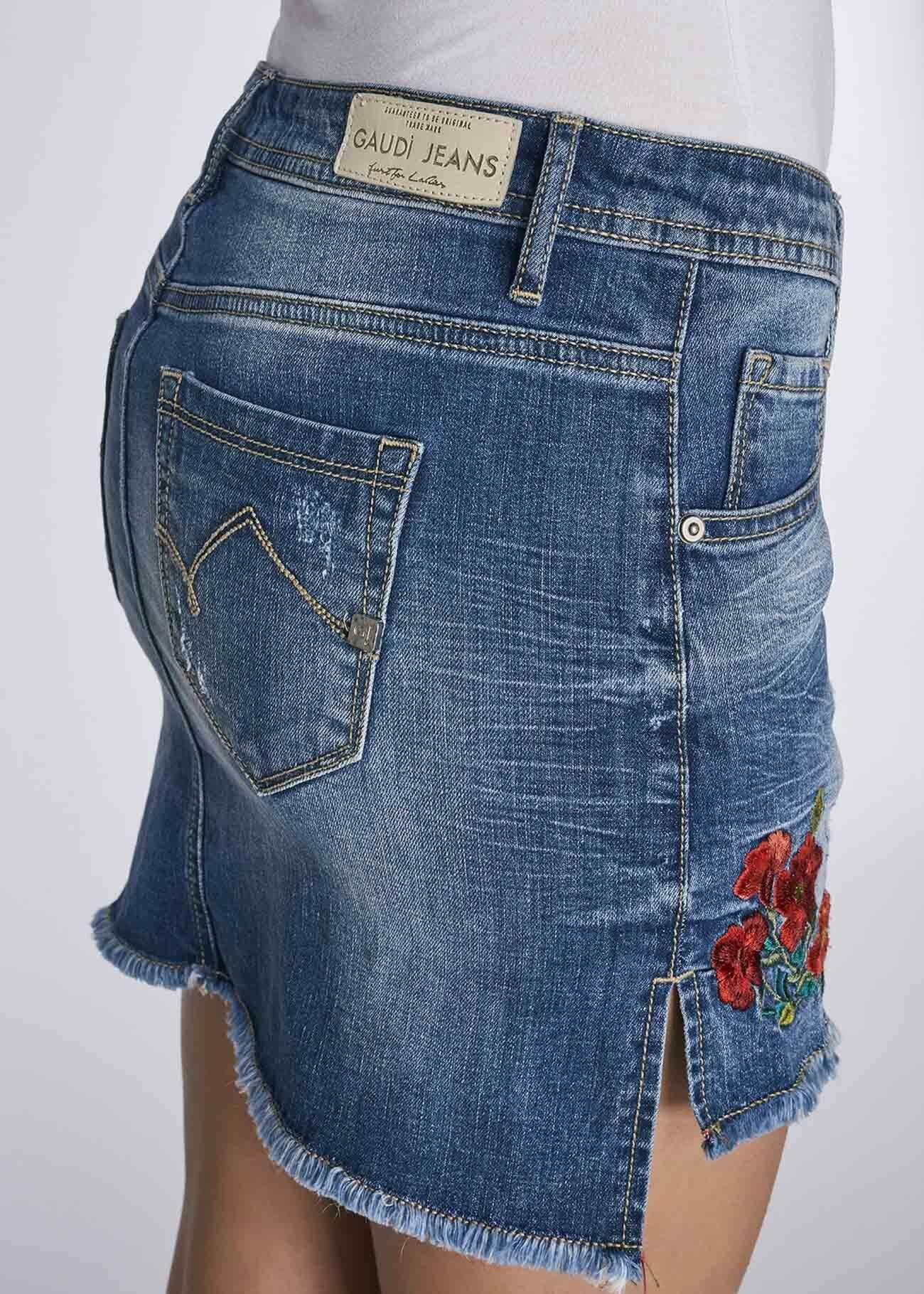 Gonna mini in denim 