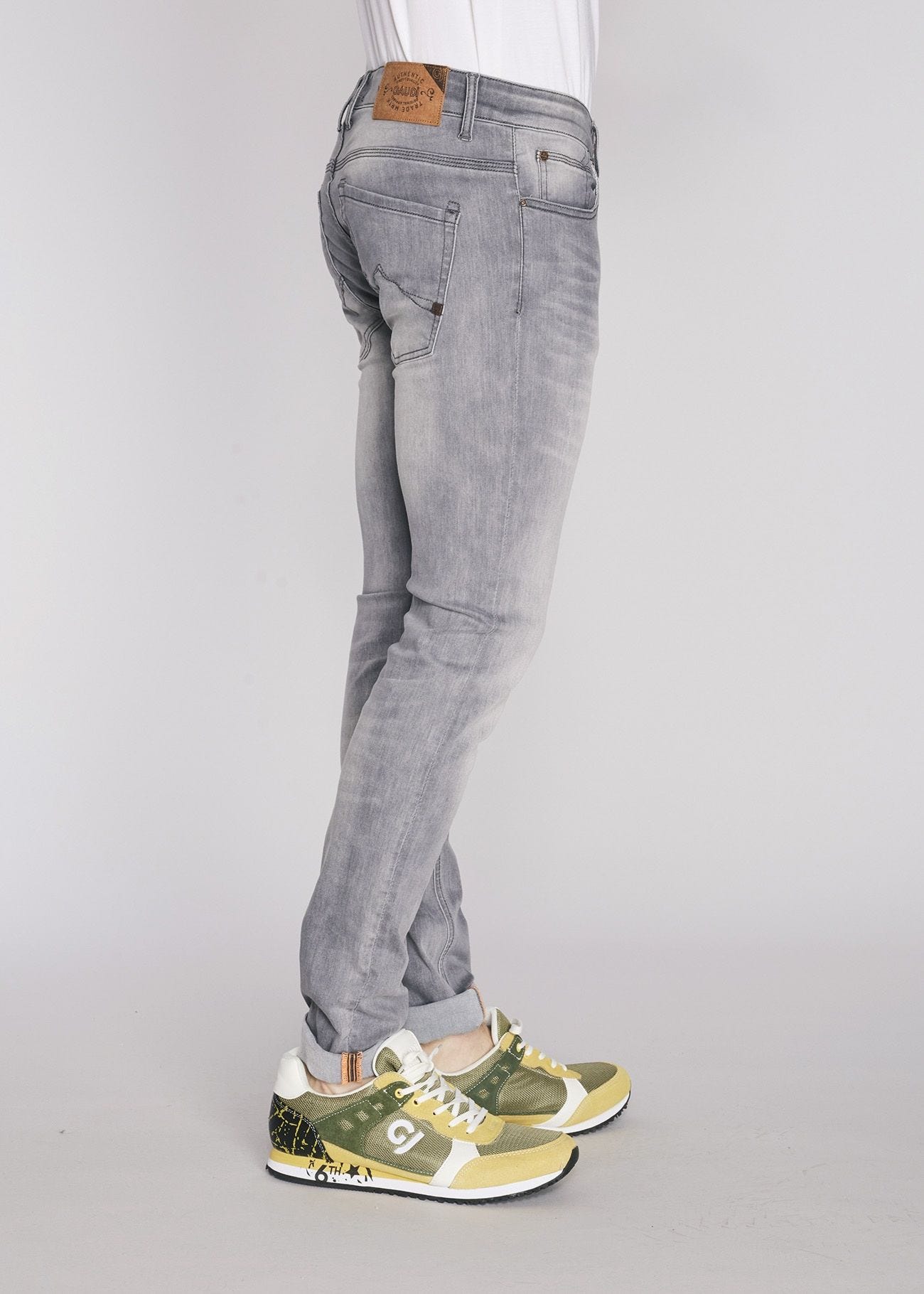 Jeans skinny in denim grigio