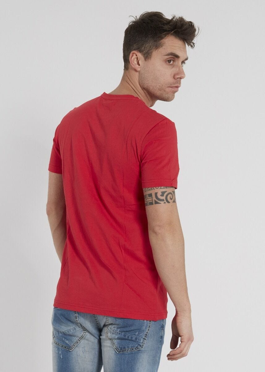 T-shirt in cotone stampa embossed