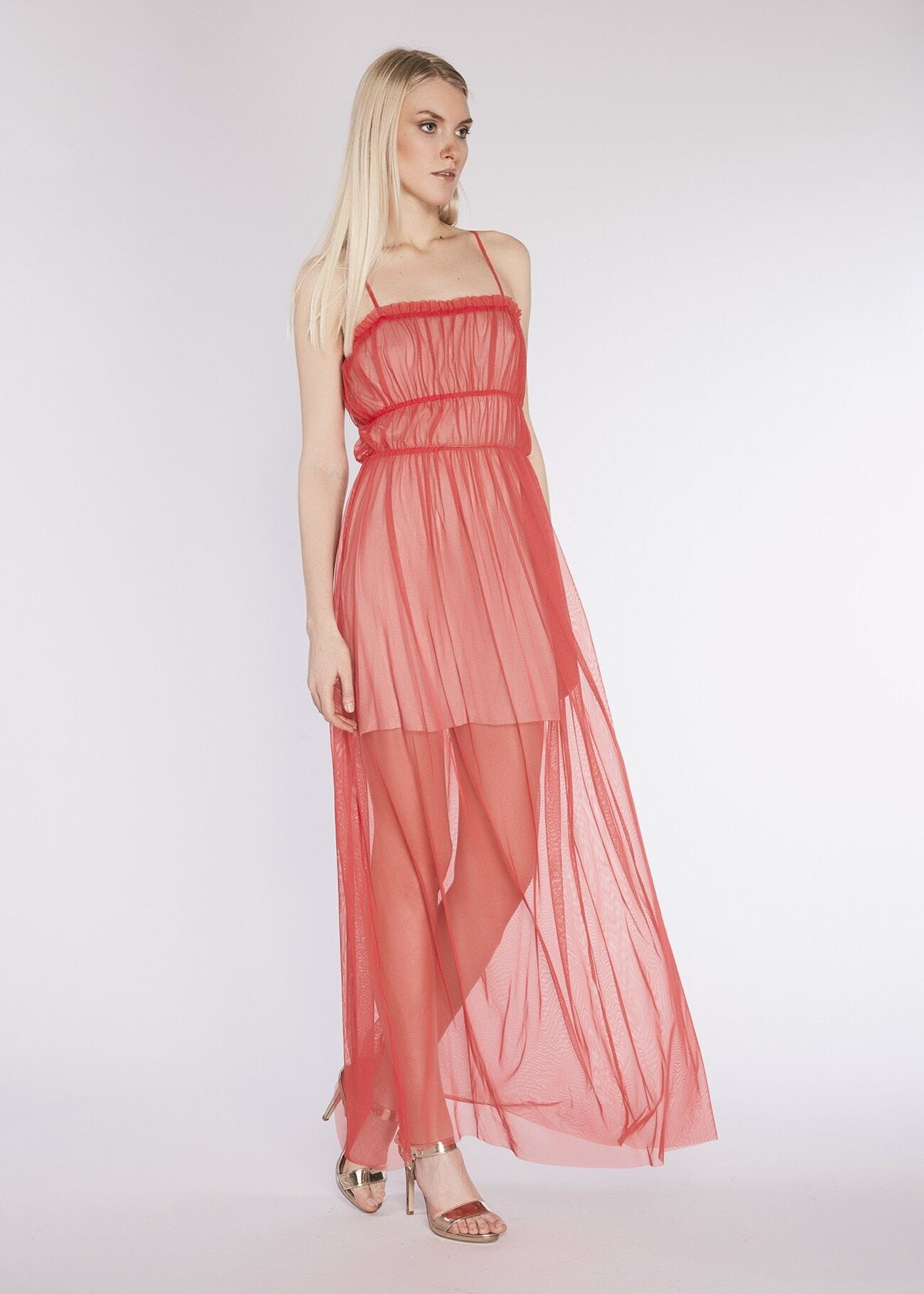 Robe longue en tulle 