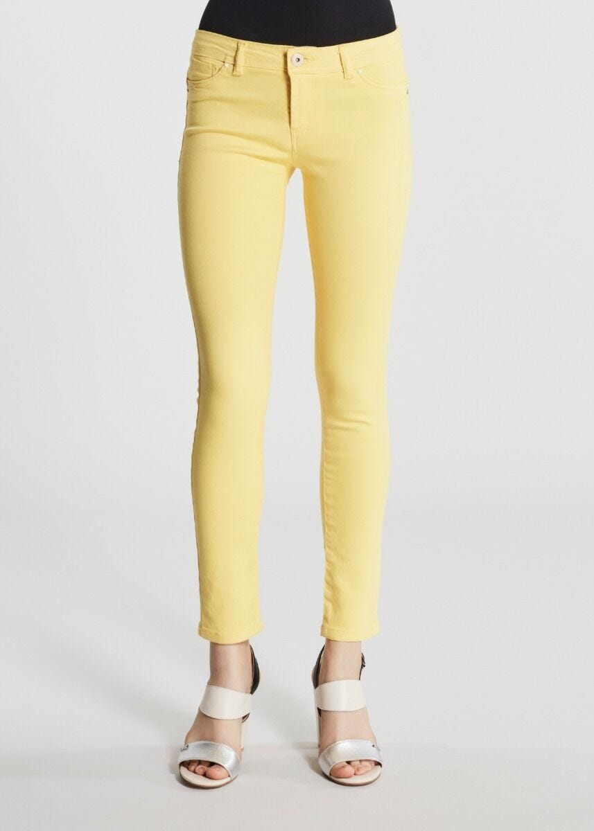 Pantaloni skinny in cotone stretch