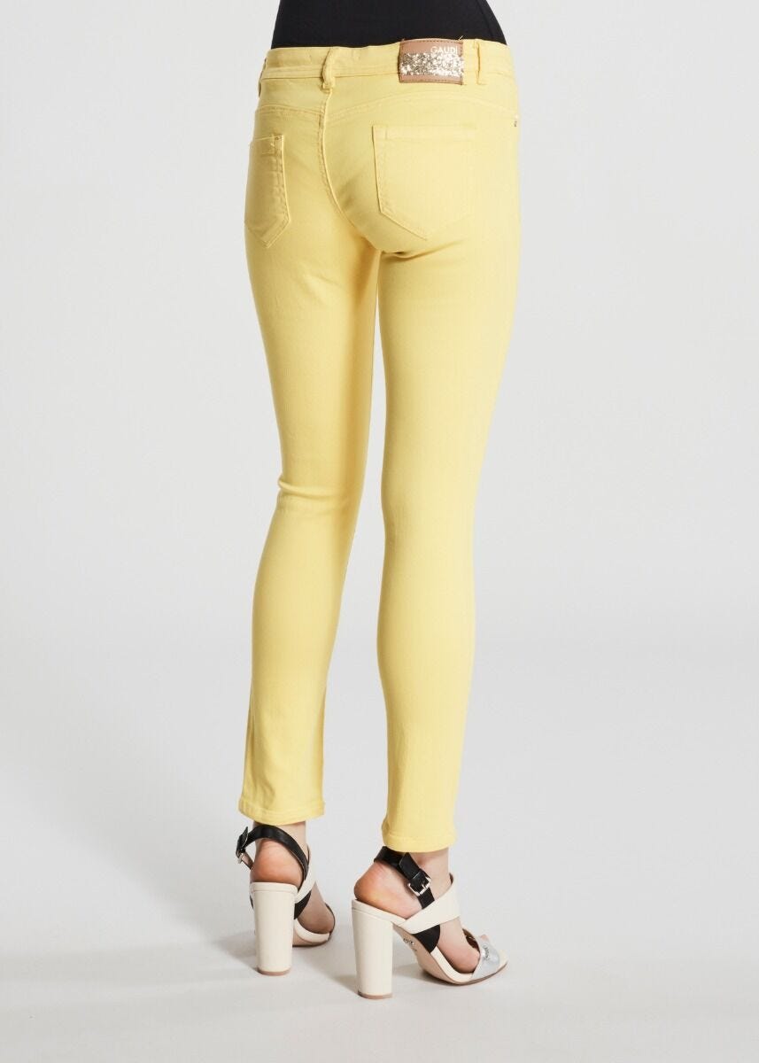 Pantaloni skinny in cotone stretch