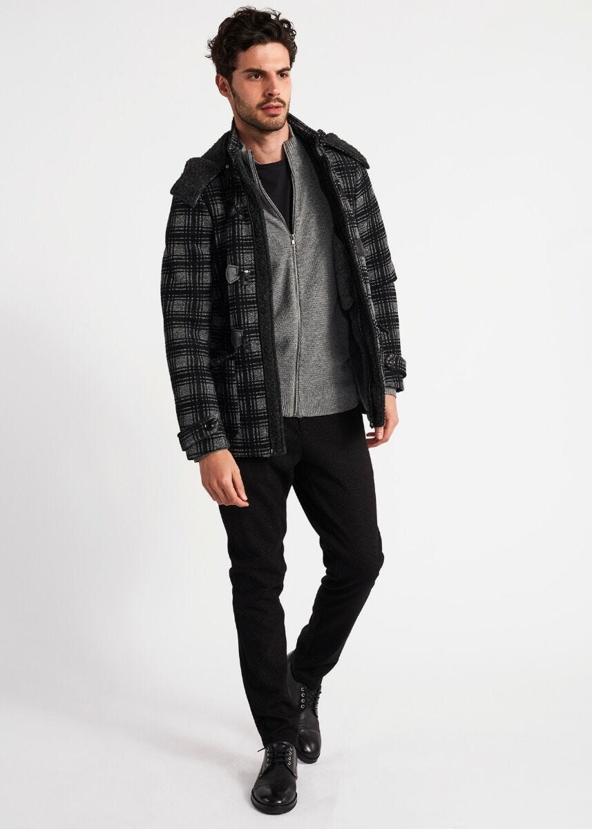 Jacket in wool check