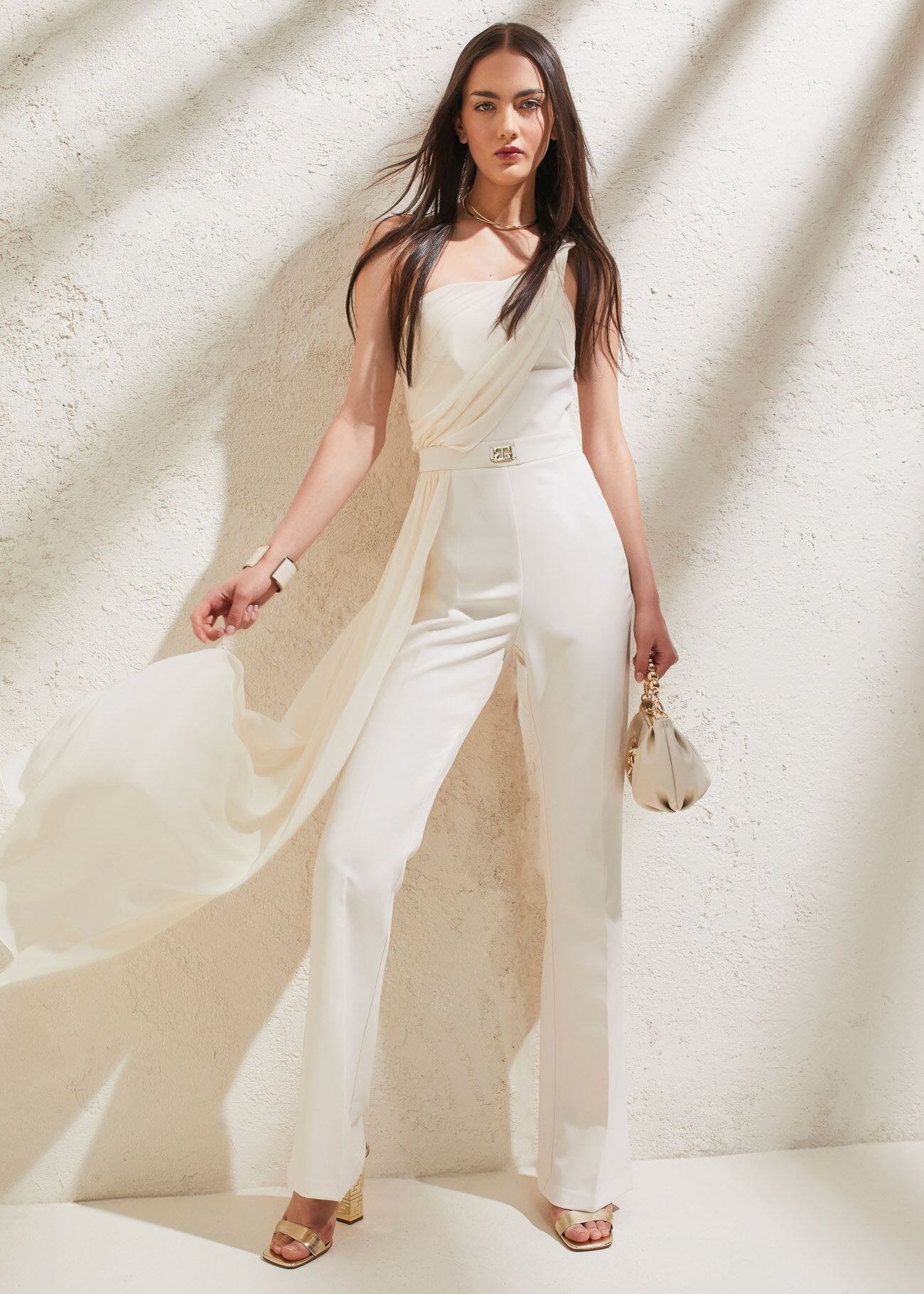 Women's white jumpsuit