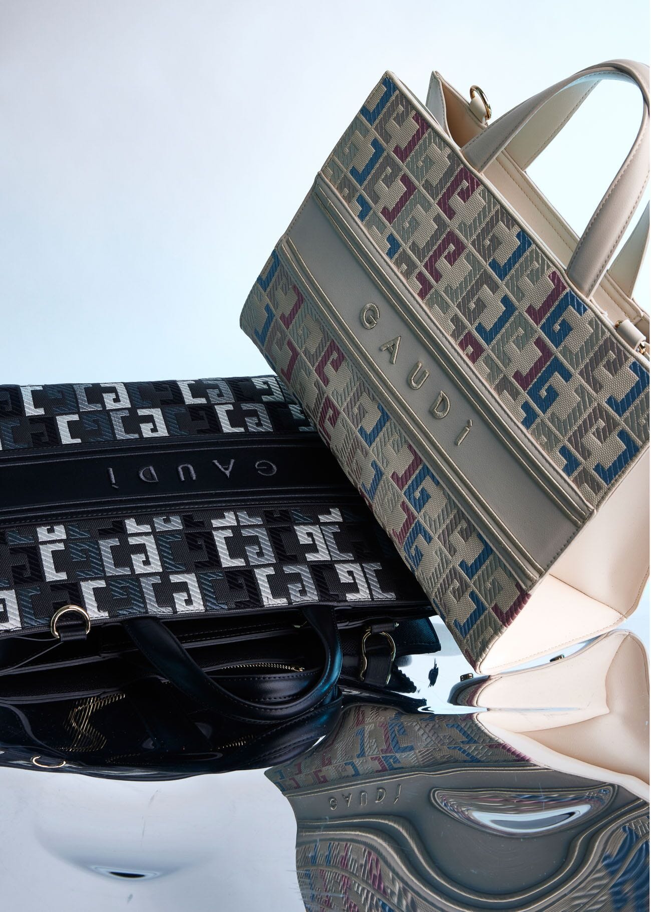 Borsa top handle nera con logo