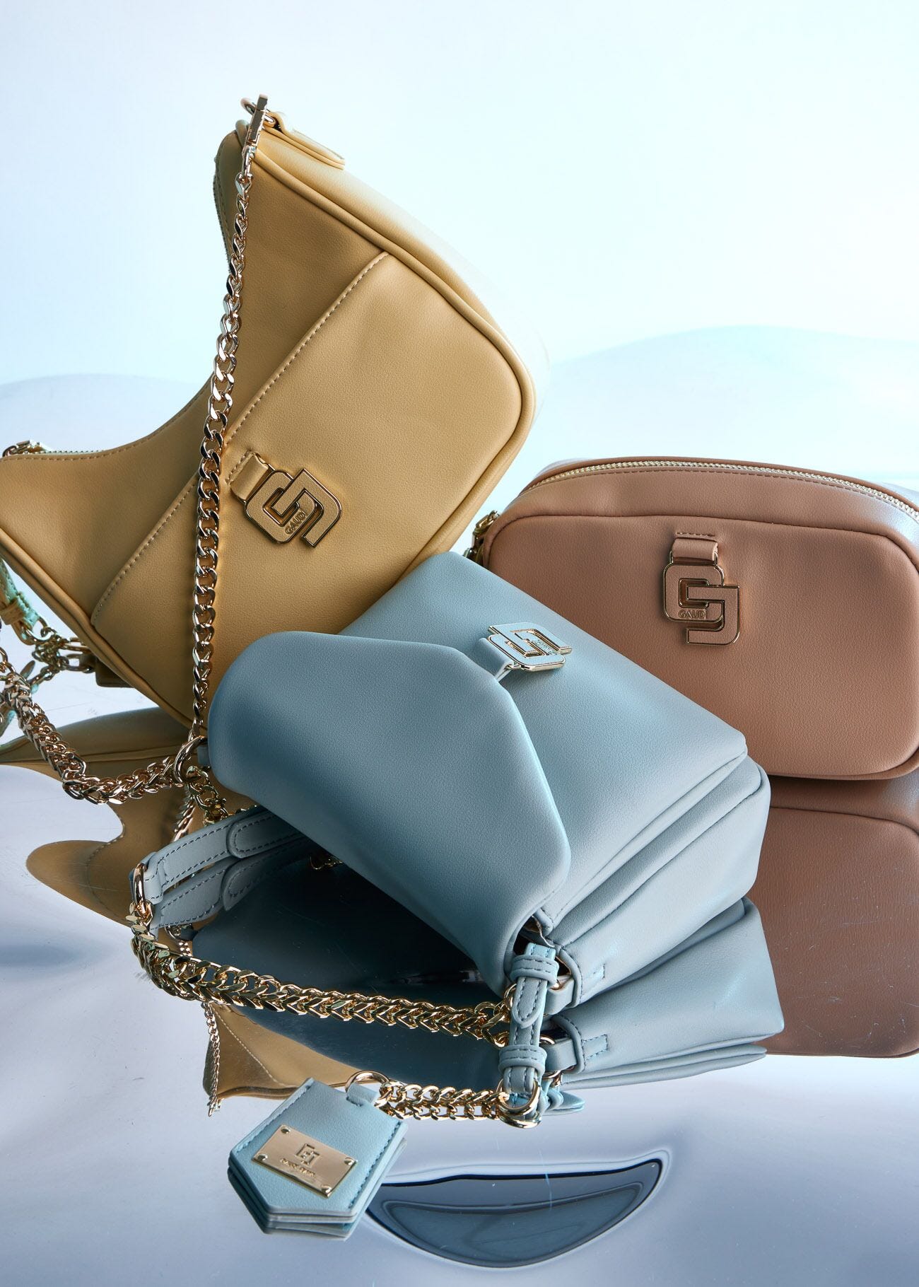 Borsa hobo gialla in similpelle